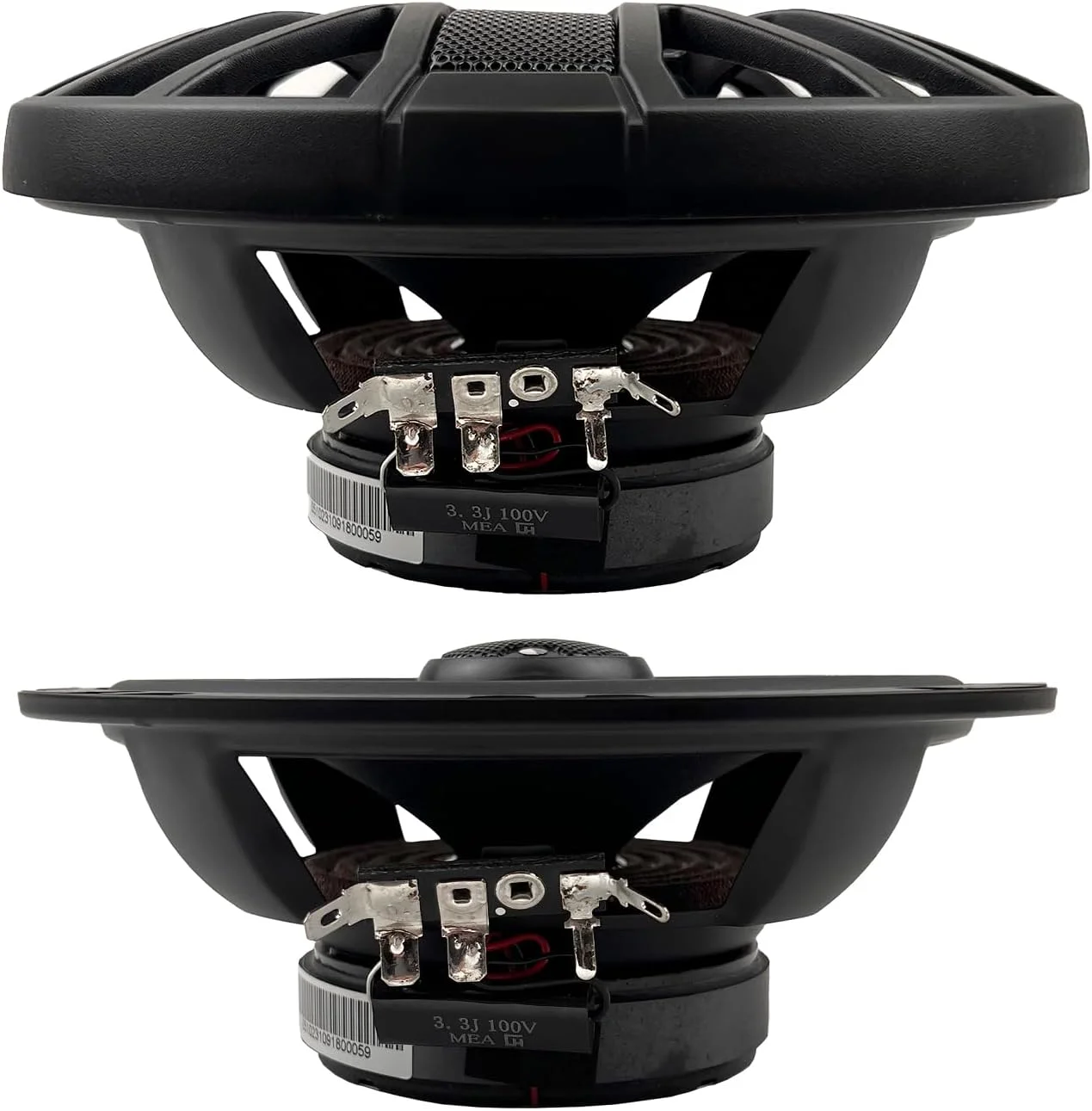 سیستم صوتی خودرو کواکسیال 3 طرفه سری Orion XTR مدل XTR65.3 - بلندگوهای 6.5 اینچی، دامنه کامل، بیس تقویت شده، 400 وات، 4 اهم، نصب آسان، مخروط پلی پروپیلن با سوراند لاستیکی بوتیل (جفت)