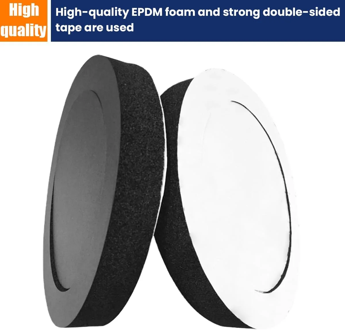 حلقه فوم تقویت کننده بلندگو Osilly، بسته 4 عددی، 6.5 اینچی، حلقه های فوم بلندگوی درب خودرو، کیت اسفنجی ضد صدا خود چسب، پد مسدود کننده باس با بازگشت بالا برای بلندگوی صوتی استریو