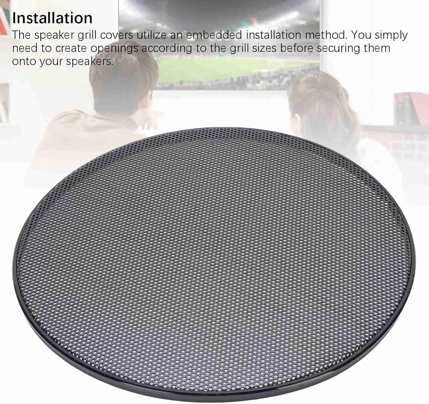 شبکه محافظ بلندگو نورنسی، 2 عدد، توری فلزی - پوشش بلندگو با قطر خارجی 10.2 اینچ برای لوازم جانبی خودرو و قایق