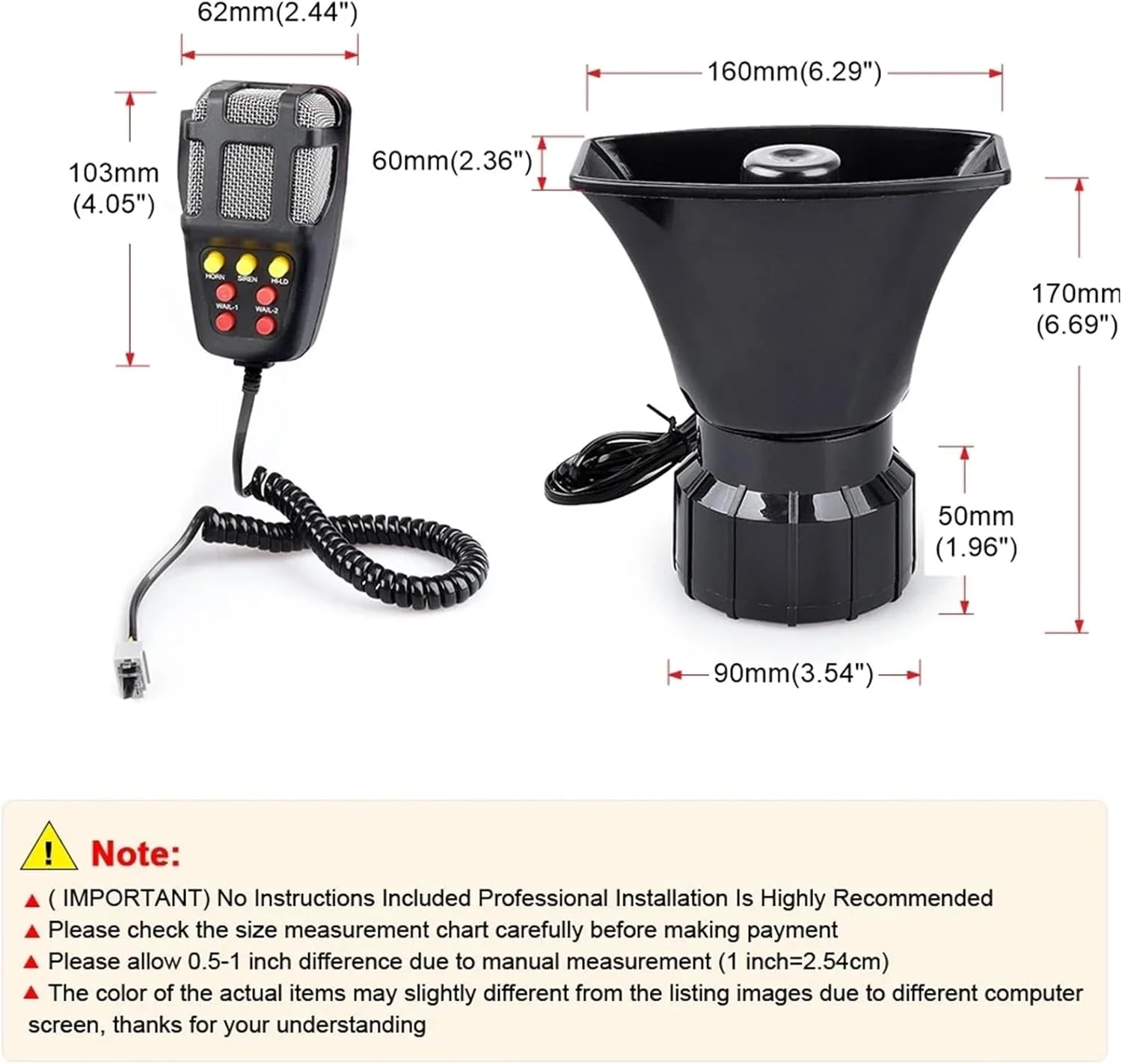 آژیر دزدگیر ماشین نیوس مدل 7 صدا، DC 12V 100W 125dB، آژیر بلند موتور سیکلت، بلندگوی هشدار خودرو، کامیون، پلاستیکی، پلیس، آتش نشان آژیر دزدگیر ماشین نیوس مدل 7 صدا، DC 12V 100W 125dB، آژیر بلند موتور سیکلت، بلندگوی هشدار خودرو، کامیون، پلاستیکی، پلیس، آتش نشان