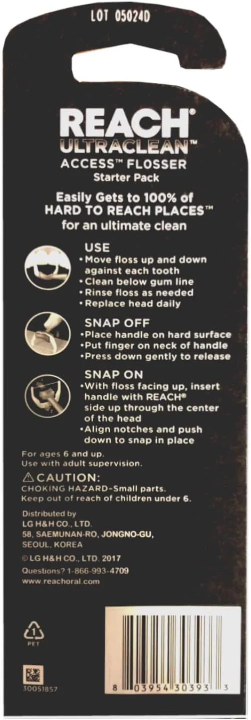 Listerine Ultraclean Access Flosser, Starter Pack (Pack of 2)