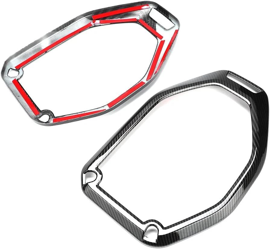 روکش تزئینی حلقه بلندگوی سقفی بافت فیبر کربنی خودرو NutriEss، 2 عددی، مناسب برای JL 2018