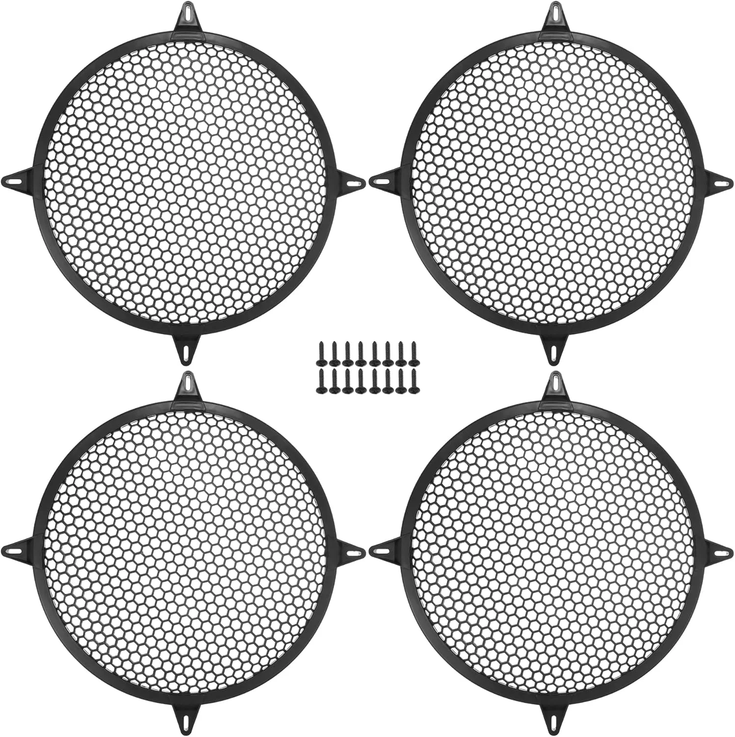 محافظ توری بلندگو خودرو موتوفورتی 12 اینچ ABS مشکی همراه با پیچ - بسته 4 عددی