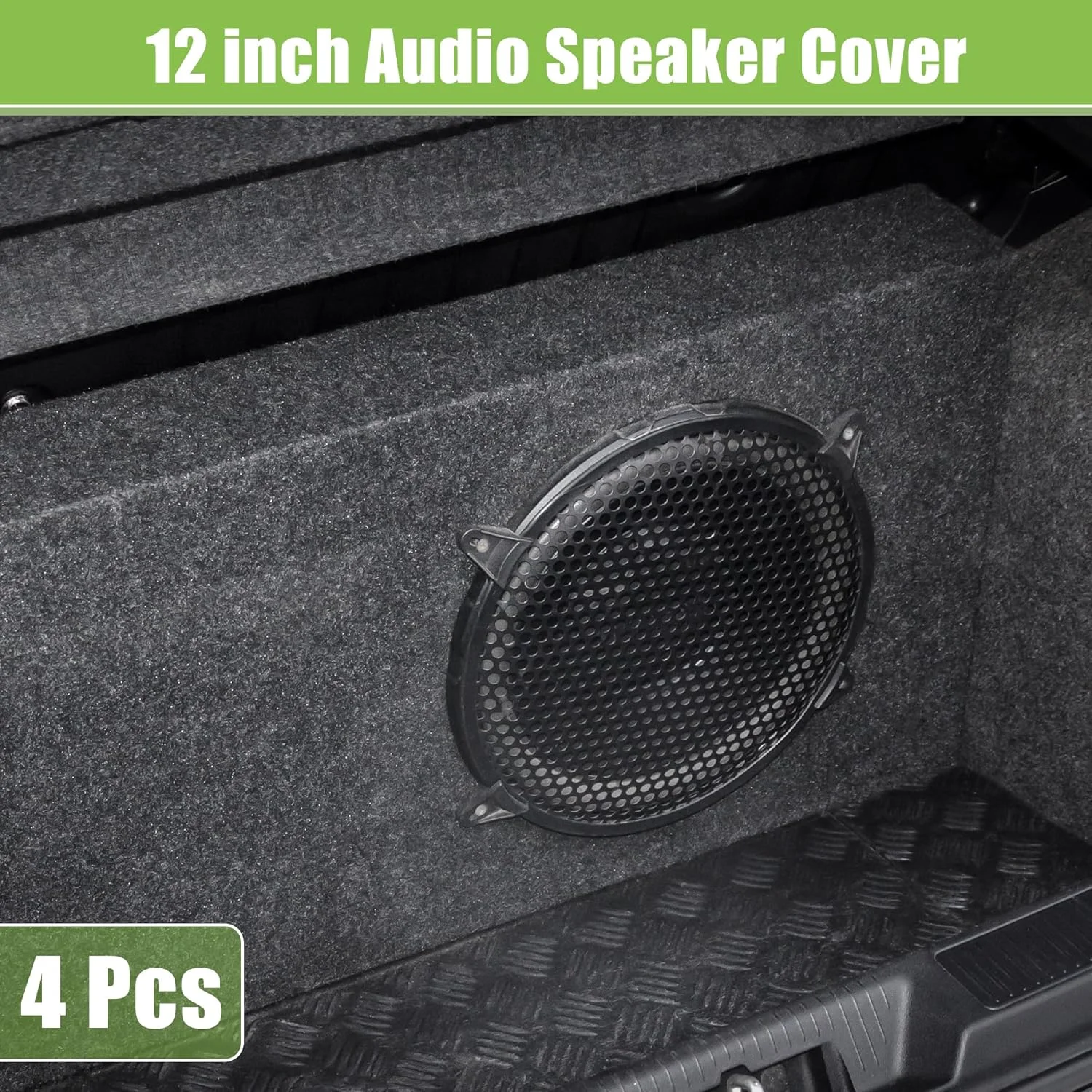 محافظ توری بلندگو خودرو موتوفورتی 12 اینچ ABS مشکی همراه با پیچ - بسته 4 عددی