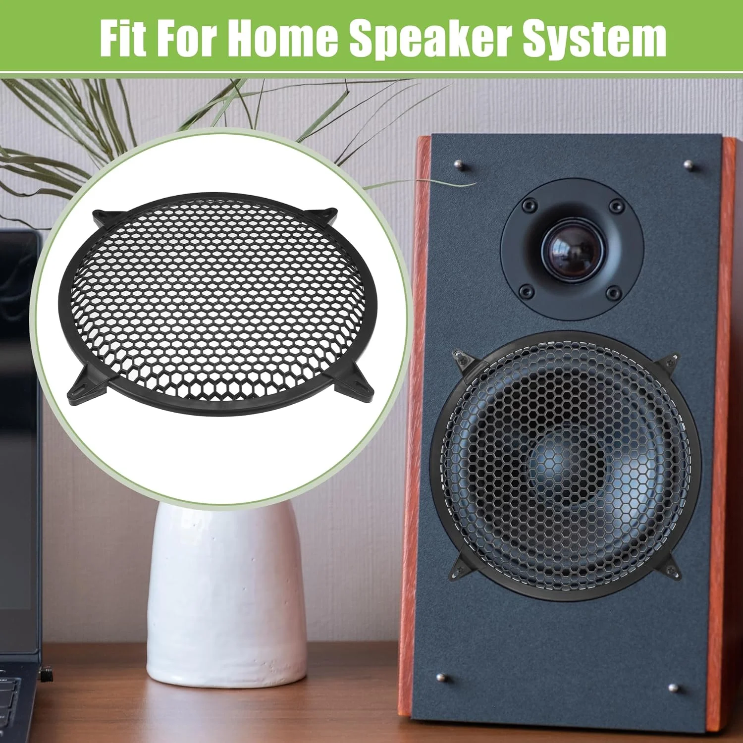 محافظ توری بلندگو خودرو موتوفورتی 12 اینچ ABS مشکی همراه با پیچ - بسته 4 عددی