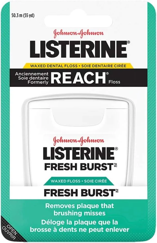 نخ دندان موم دار لیسترین ریچ با طعم نعناع تازه، 50.3 متر