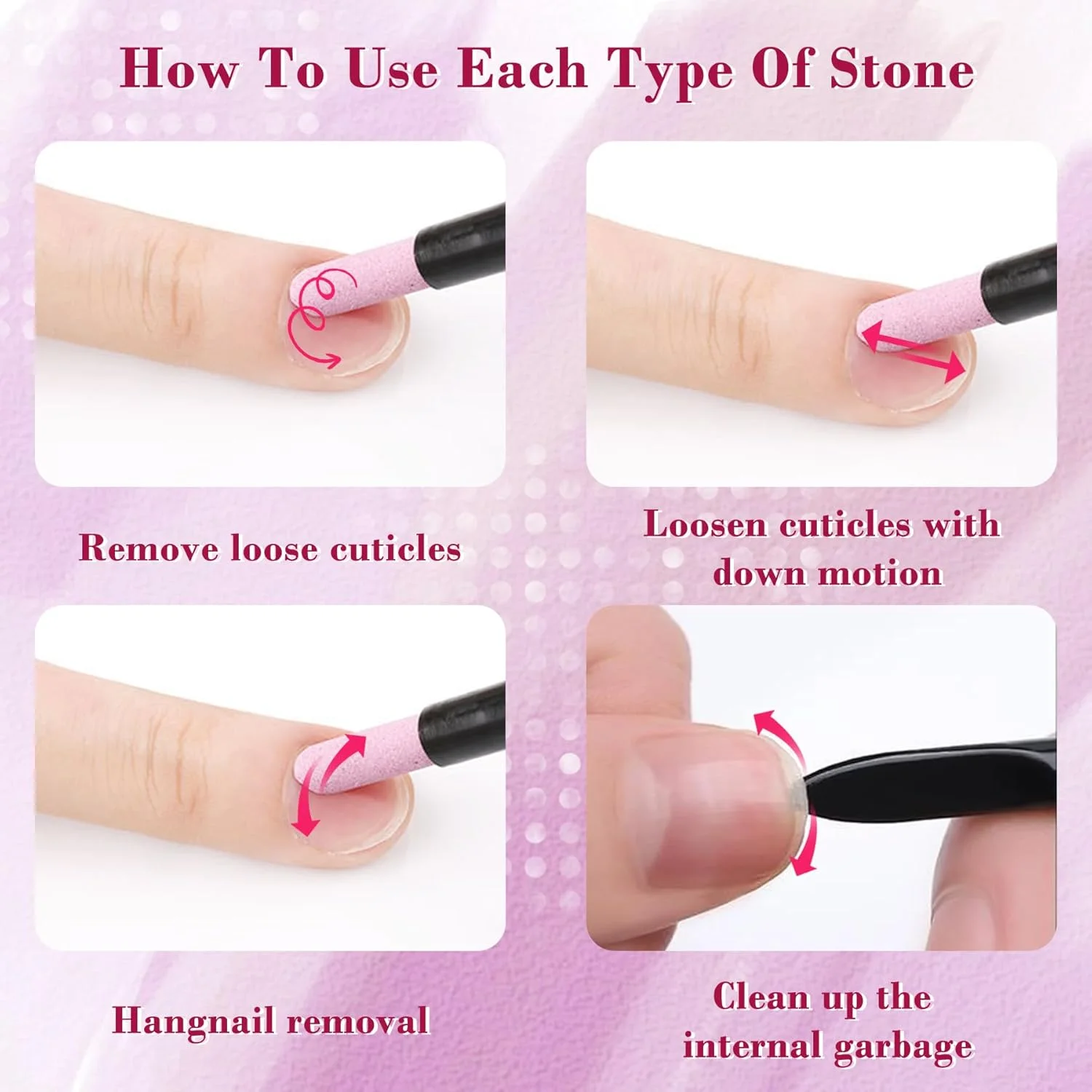 EKIND قلم طراحی ناخن دو سر سنگ کوارتز، ابزار مانیکور و پدیکور برای از بین بردن پوست های مرده EKIND قلم طراحی ناخن دو سر سنگ کوارتز، ابزار مانیکور و پدیکور برای از بین بردن پوست های مرده