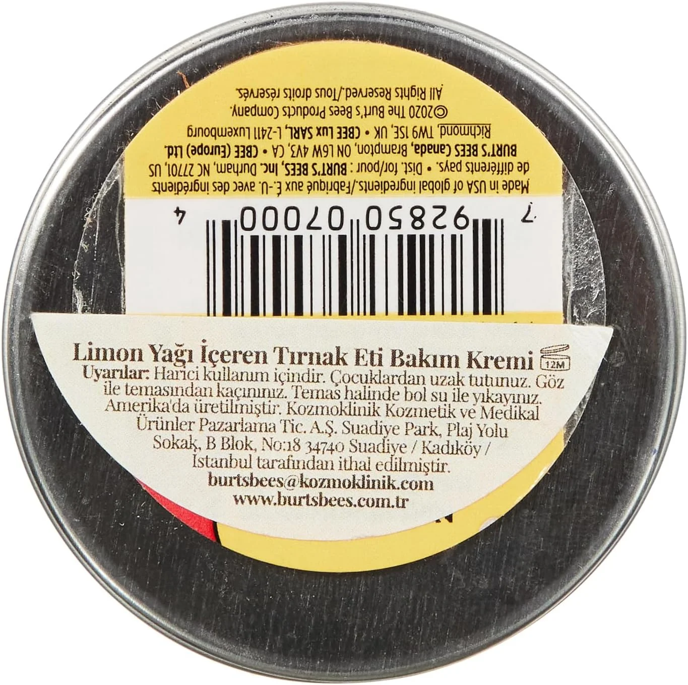 کرم کوتیکول ناخن Burt's Bees، روغن کوتیکول بادام شیرین با کره کاکائو و ویتامین E، رایحه لیمو، 15 گرم کرم کوتیکول ناخن Burt's Bees، روغن کوتیکول بادام شیرین با کره کاکائو و ویتامین E، رایحه لیمو، 15 گرم