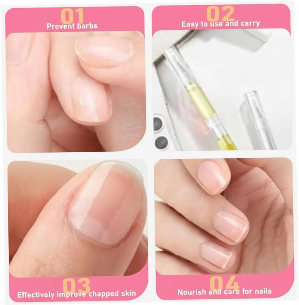 قلم روغن ناخن، قلم روغن رشد ناخن برای ترمیم ناخن، ابزارهای مراقبت از کوتیکول ناخن قابل حمل برای خانه، روغن کوتیکول برای مرطوب کردن پوست، برای رشد و استحکام