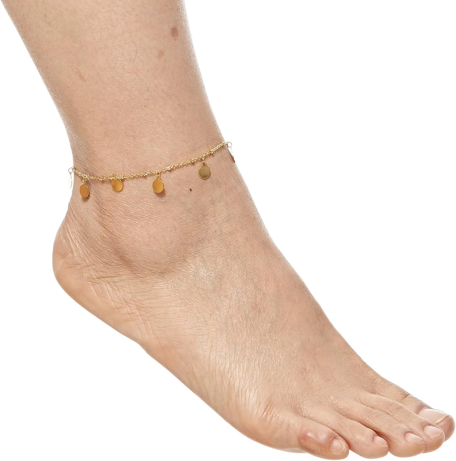 پابند کوتاه زنانه آبکاری طلا با آویزهای آلوان - EE3809SG پابند کوتاه زنانه آبکاری طلا با آویزهای آلوان - EE3809SG