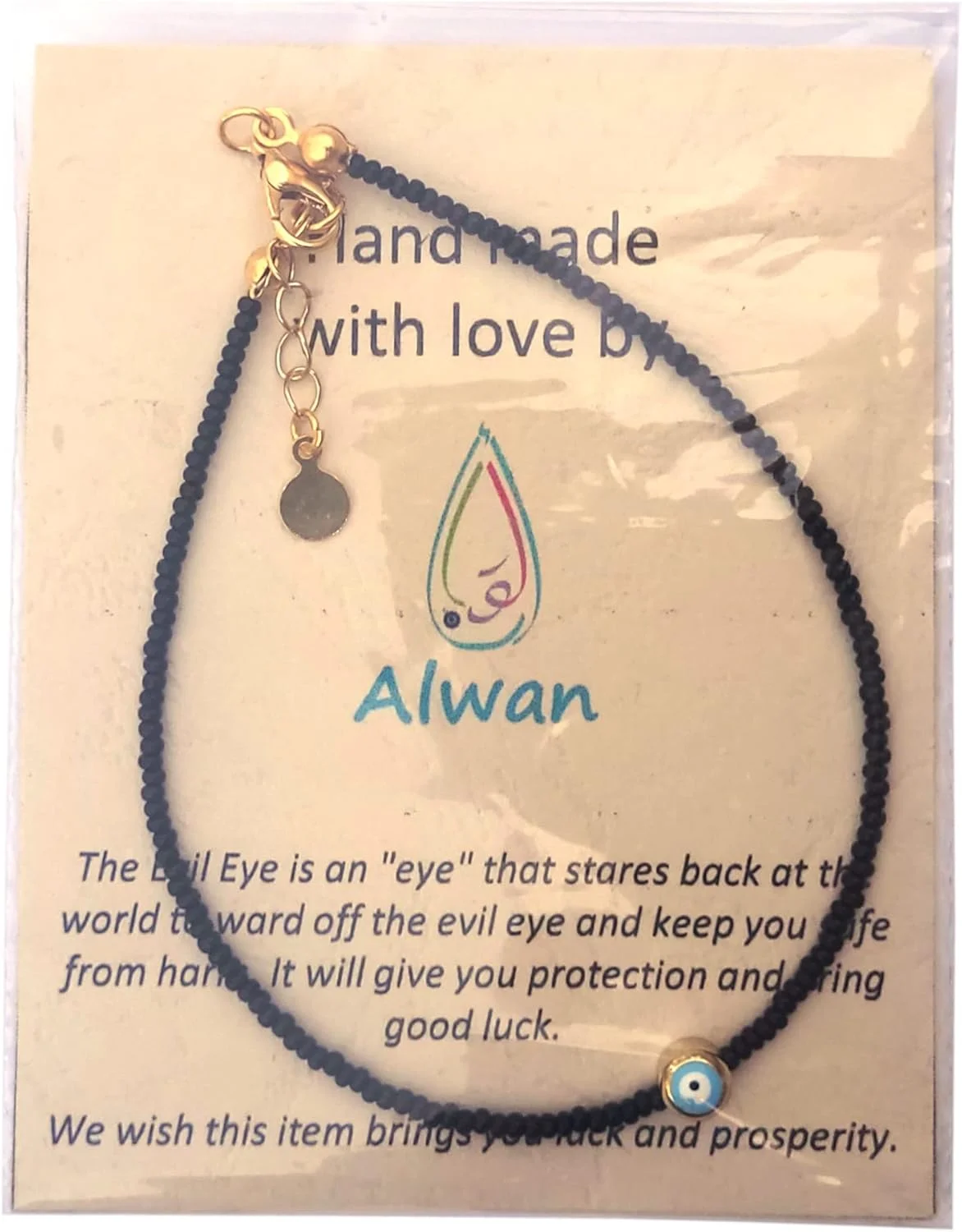 پابند زنانه طرح چشم نظر متوسط آلوان - EE3537FBLB پابند زنانه طرح چشم نظر متوسط آلوان - EE3537FBLB