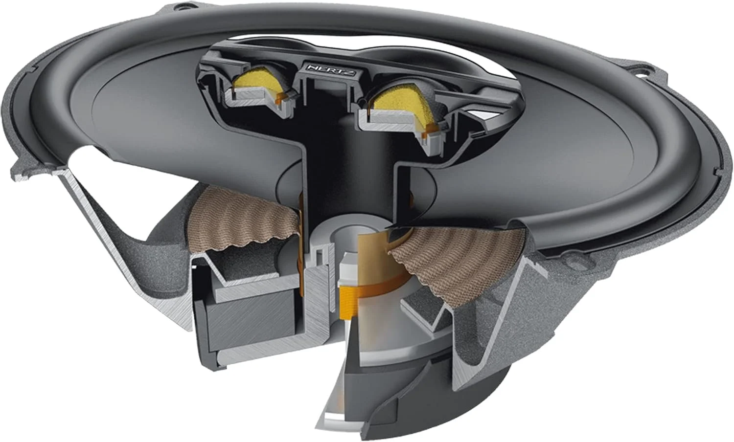 بلندگوهای کواکسیال سه طرفه هرتز سری Mille Pro مدل MPX-6903 با ابعاد 6x9 اینچ (جفت) به همراه توری