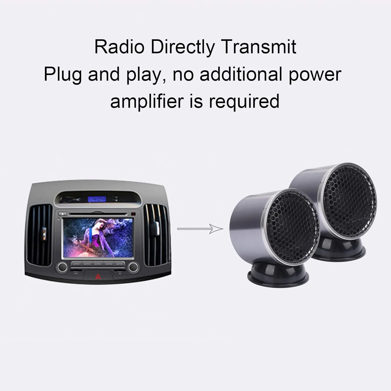 سیستم بلندگوی صوتی Luocute، بلندگوی میان رده 2 اینچی خودرو با حداکثر توان 220 وات، استریو شفاف آلیاژ آلومینیوم برای وسایل نقلیه، بلندگوی کواکسیال خودرو