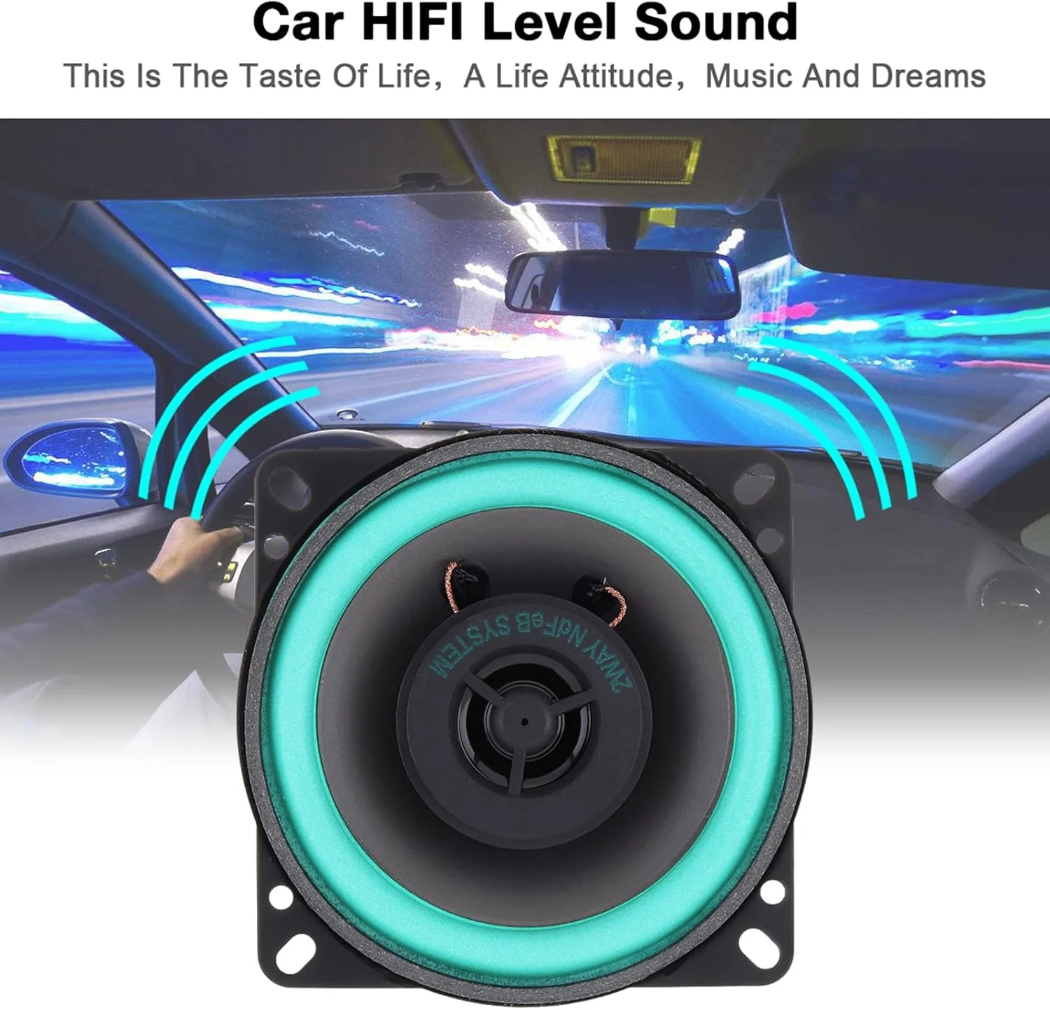 بلندگوی کواکسیال HiFi خودروی جهانی 4 اینچی Labymos، بلندگوی استریوی موسیقی خودکار درب خودرو با فرکانس کامل بلندگوی کواکسیال HiFi خودروی جهانی 4 اینچی Labymos، بلندگوی استریوی موسیقی خودکار درب خودرو با فرکانس کامل