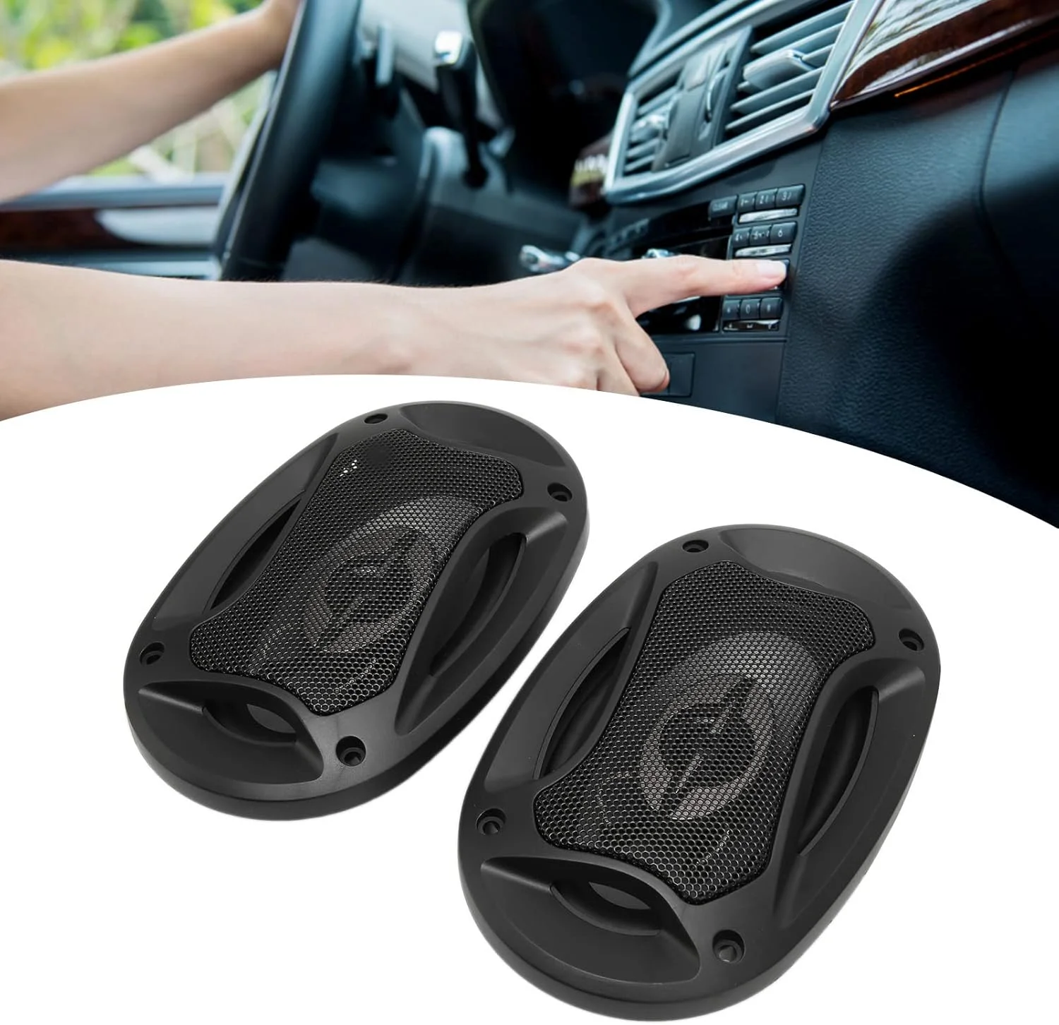 بلندگوهای صوتی خودرو، بلندگوی کواکسیال 280 واتی با فرکانس کامل و باس 6 اینچی، بلندگوهای خودرو با دفع حرارت، 2 عدد