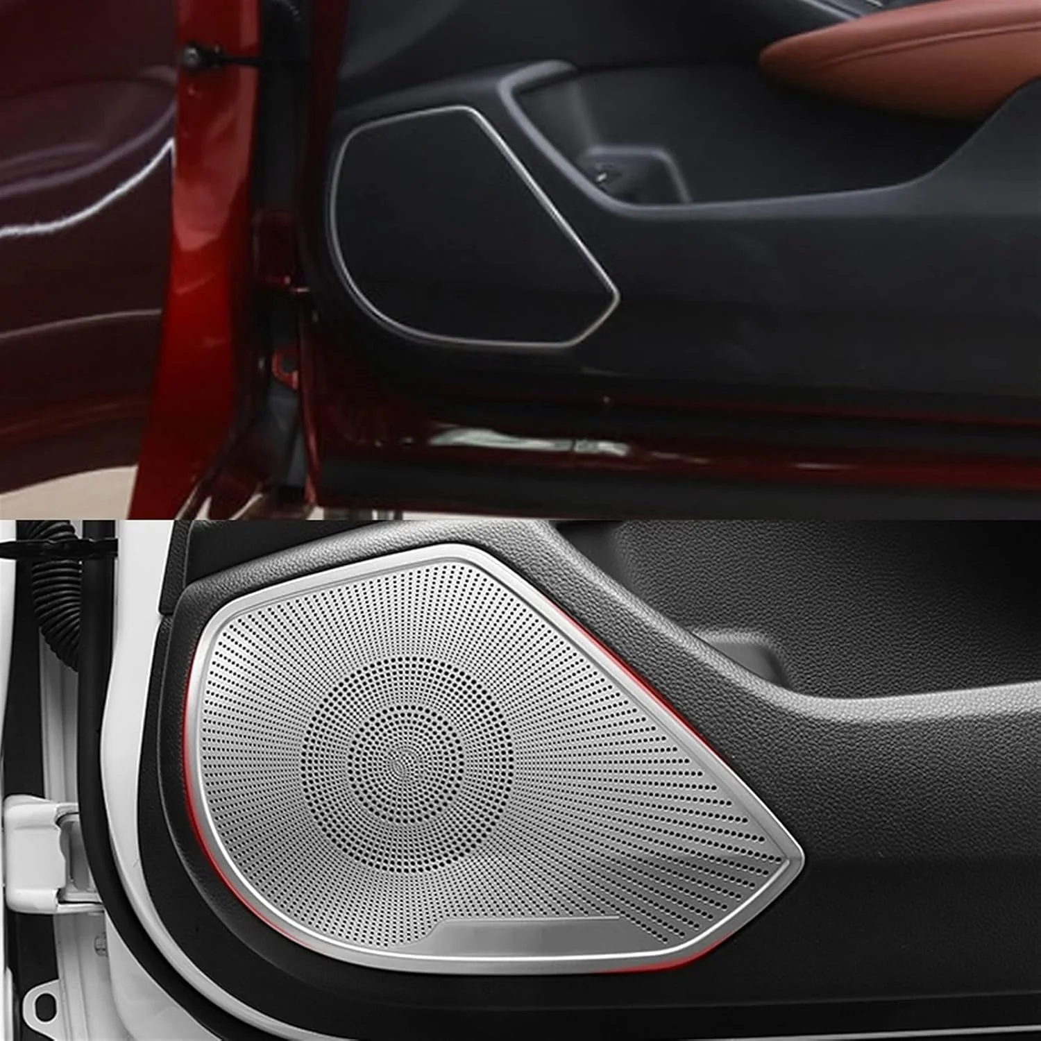 کاور قاب بلندگوی درب خودرو KUVISA از جنس استیل ضد زنگ، مناسب آکورد، نسل دهم 2018-2021، محافظ بلندگوی خودرو (نقره ای) کاور قاب بلندگوی درب خودرو KUVISA از جنس استیل ضد زنگ، مناسب آکورد، نسل دهم 2018-2021، محافظ بلندگوی خودرو (نقره ای)