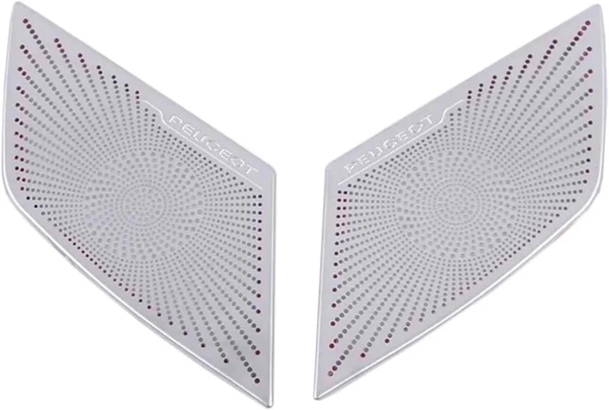 روکش توری بلندگوی درب جلو استیل خودرو KUVISA، مناسب برای پژو 408 مدل 2010-2019 2016 2017 2018 (سفید) روکش توری بلندگوی درب جلو استیل خودرو KUVISA، مناسب برای پژو 408 مدل 2010-2019 2016 2017 2018 (سفید)