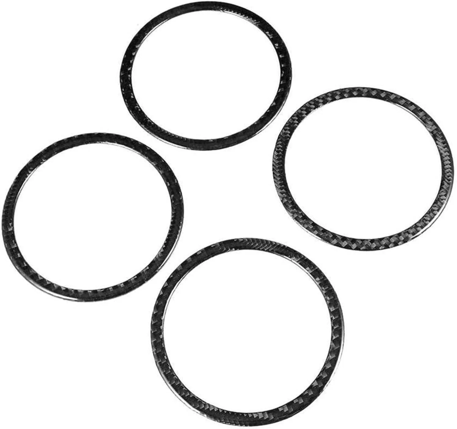 روکش حلقه ای تریم بلندگوی صوتی درب خودرو KUVISA مدل 4 عددی، قاب برچسب فیبر کربنی F25 X3/F26 X4/F07 5GT محافظ پوشش بلندگوی خودرو