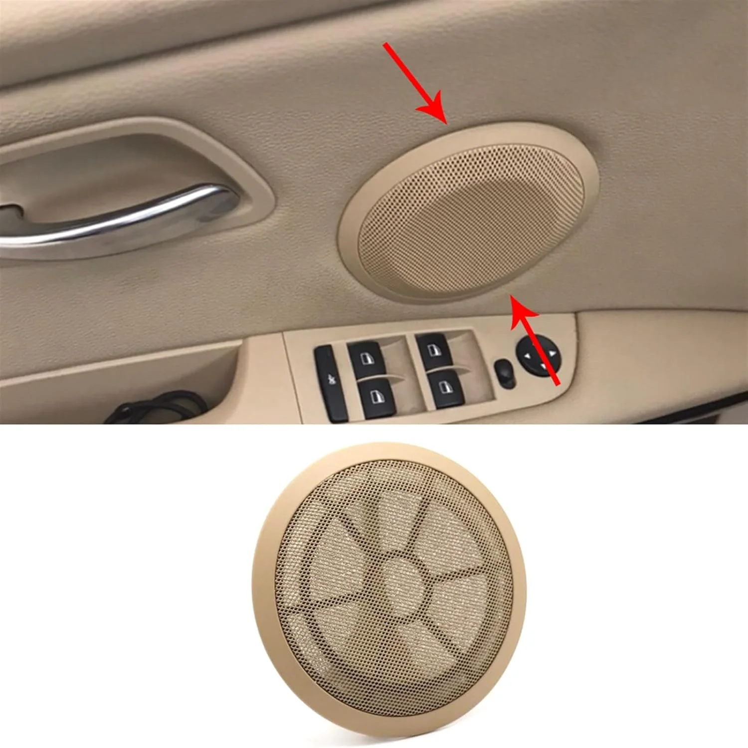 کاور بلندگوی درب خودرو KUVISA، 4 عدد، تزئین قاب بلندگو، مناسب برای BMW سری E90 E91 (4 عدد مشکی) کاور بلندگوی درب خودرو KUVISA، 4 عدد، تزئین قاب بلندگو، مناسب برای BMW سری E90 E91 (4 عدد مشکی)