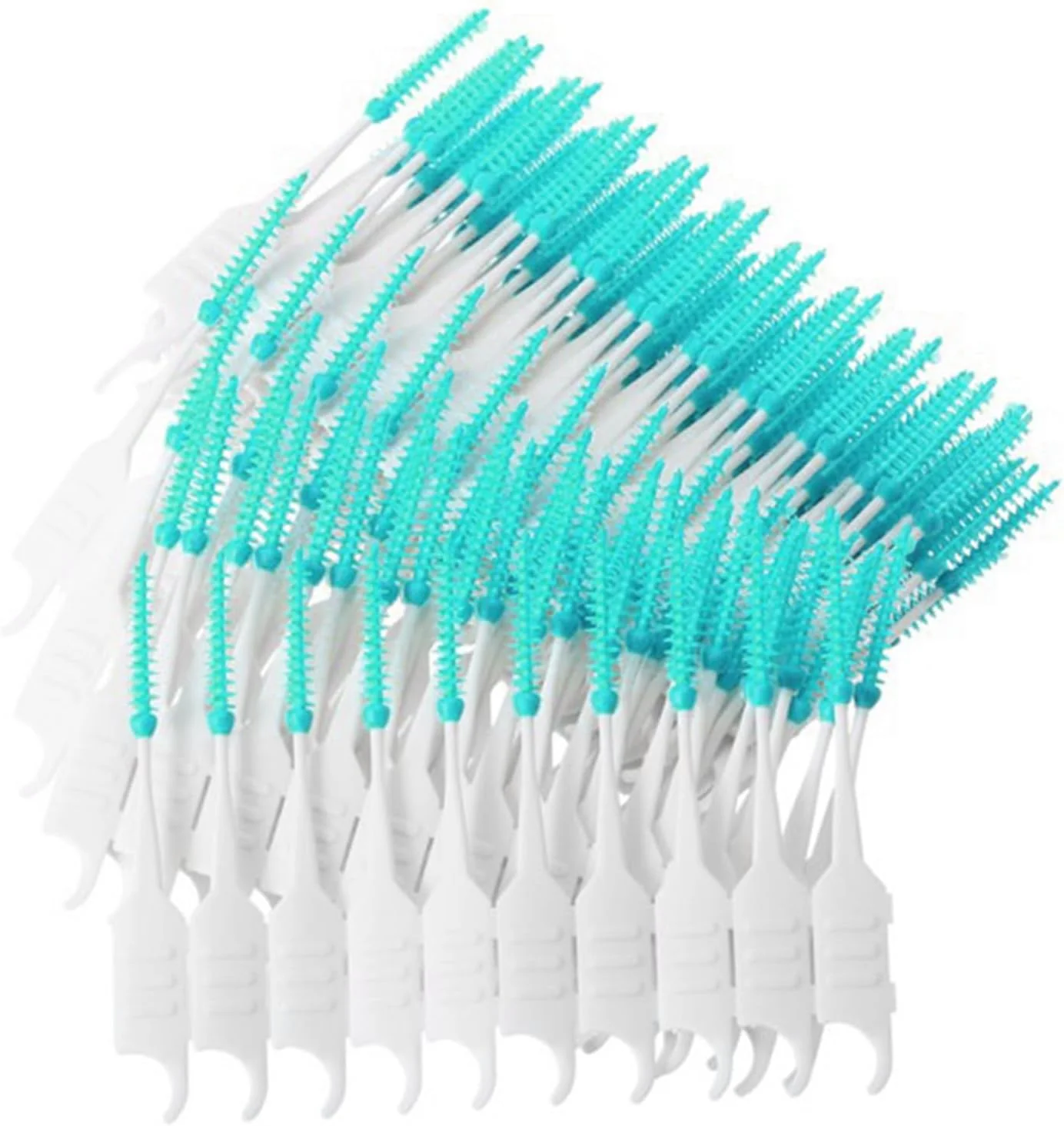 ایکم 400 عدد مسواک بین دندانی دو سر برس های سیلیکونی بین دندانی (آبی و سبز) ایکم 400 عدد مسواک بین دندانی دو سر برس های سیلیکونی بین دندانی (آبی و سبز)