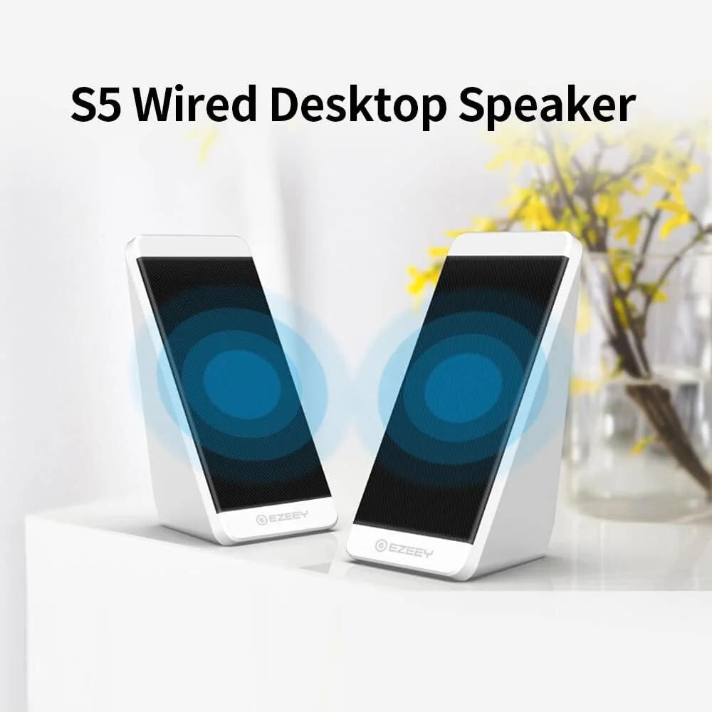 اسپیکر رومیزی ساب ووفر دار سیم دار USB ایراومی با افکت صدای استریو و کنترل سیم مستقل برای کامپیوتر، لپ تاپ و تبلت