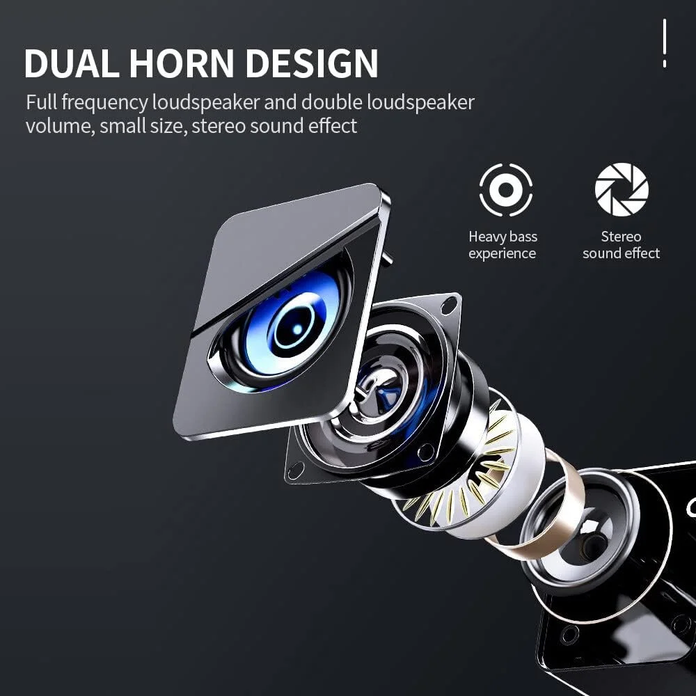 اسپیکر ساب ووفر کامپیوتر Irovami، اسپیکر رومیزی سیم دار USB برای منزل و محل کار با بیس قوی، نورپردازی جذاب و افکت صدای استریو اسپیکر ساب ووفر کامپیوتر Irovami، اسپیکر رومیزی سیم دار USB برای منزل و محل کار با بیس قوی، نورپردازی جذاب و افکت صدای استریو