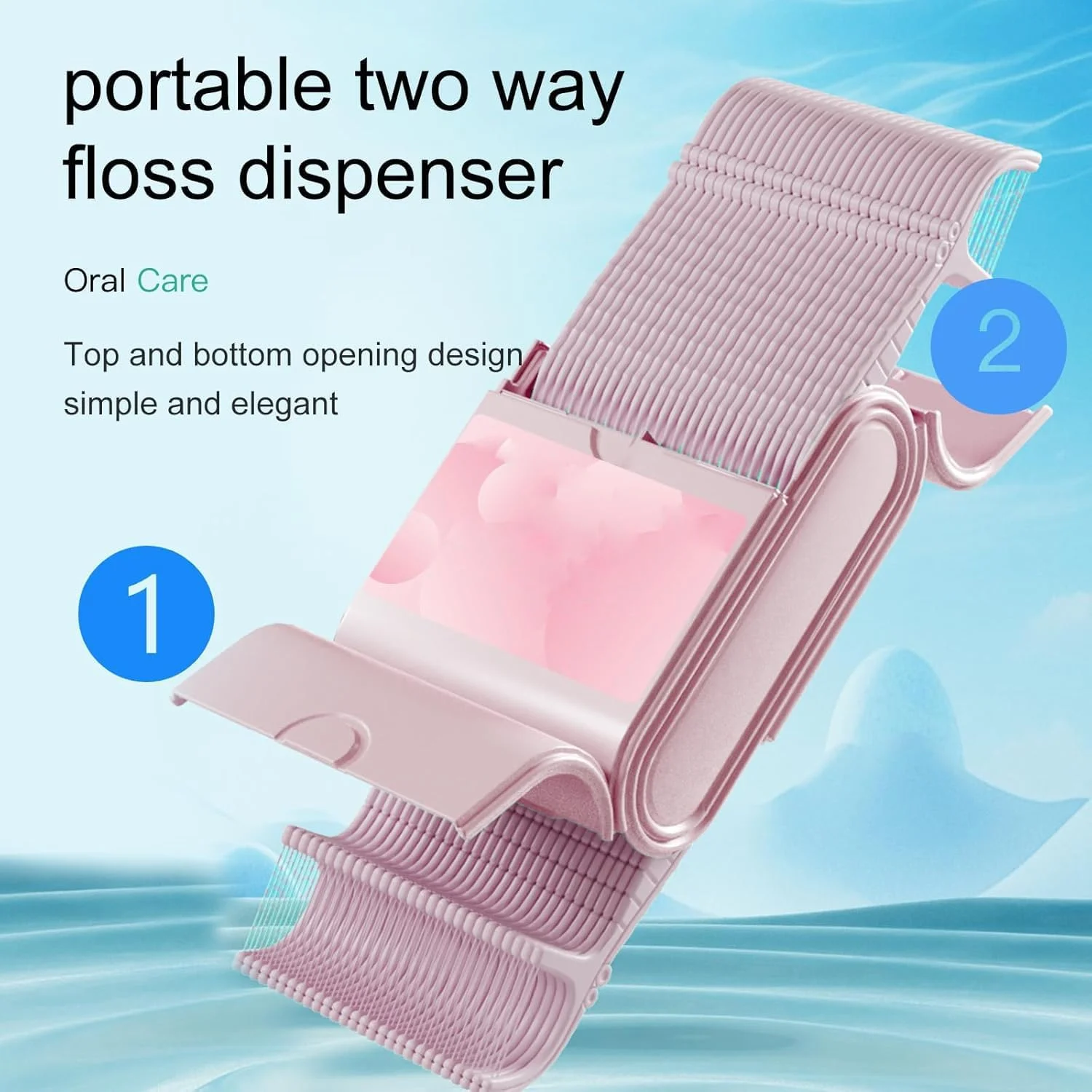 نخ دندان کمانی دو خطی، نخ دندان برای دندان ها 2 جعبه کاربردی 104 عددی با طعم نعناع، نخ دندان برای بزرگسالان، خلال دندان راحت، عملکرد تمیز کنندگی دو برابر برای فضاهای تنگ، نخ دندان مقاوم در برابر ریش ریش شدن