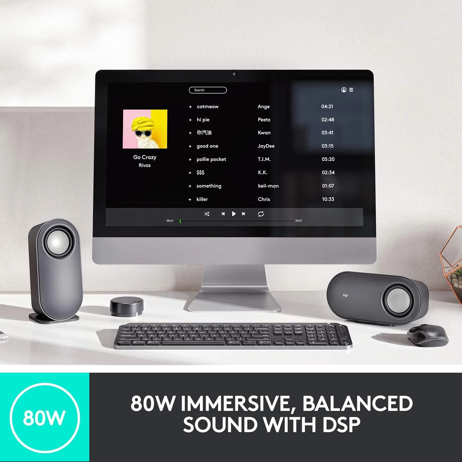 اسپیکر کامپیوتر بلوتوثی Logitech Z407 با ساب ووفر و کنترل بی سیم، صدای فراگیر، صدای ممتاز با ورودی های متعدد، اسپیکر USB، مشکی اسپیکر کامپیوتر بلوتوثی Logitech Z407 با ساب ووفر و کنترل بی سیم، صدای فراگیر، صدای ممتاز با ورودی های متعدد، اسپیکر USB، مشکی