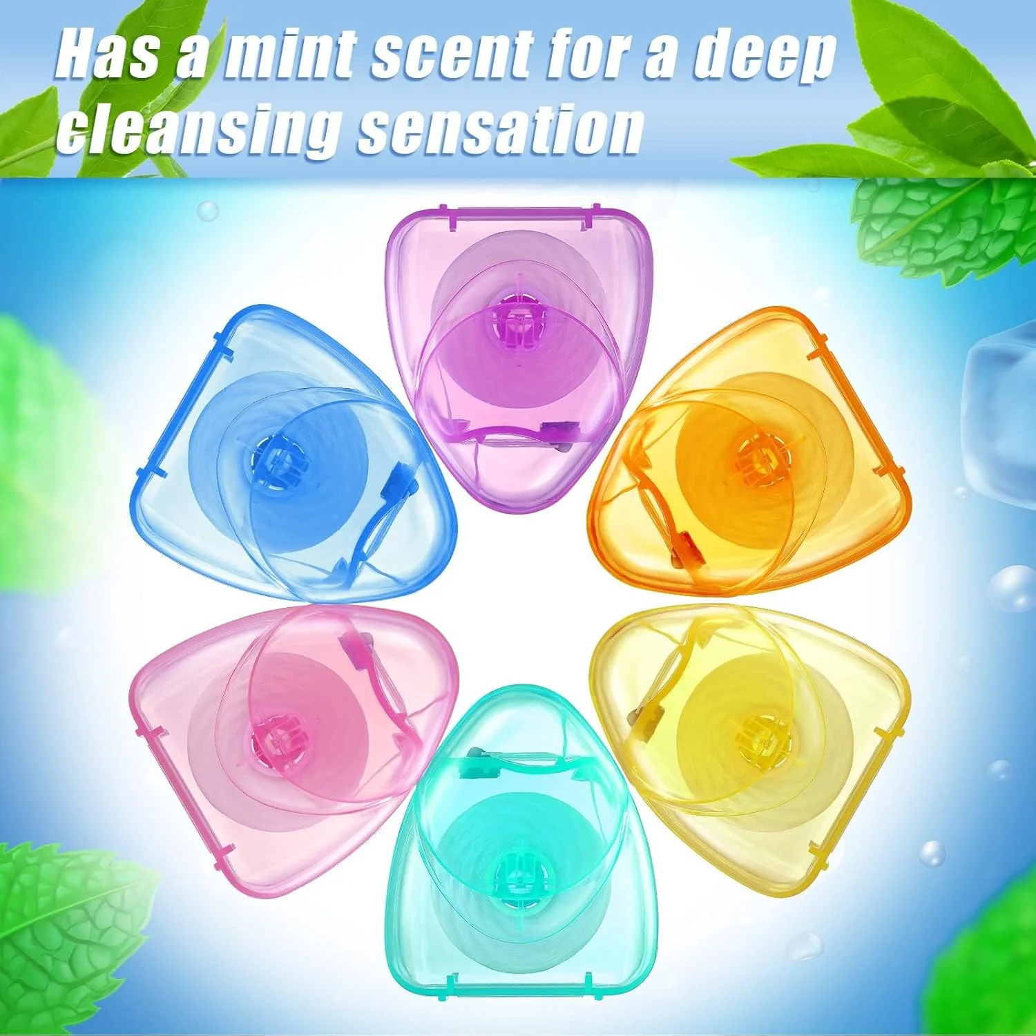 نخ دندان نالاکال، نخ دندان مسافرتی عمده، نخ دندان مینی، نخ دندان نعنایی موم دار برای بزرگسالان، خلال دندان یکبار مصرف، نخ دندان تک کیسه ای، هر کدام 50 متر (12 جعبه، رنگ تصادفی)