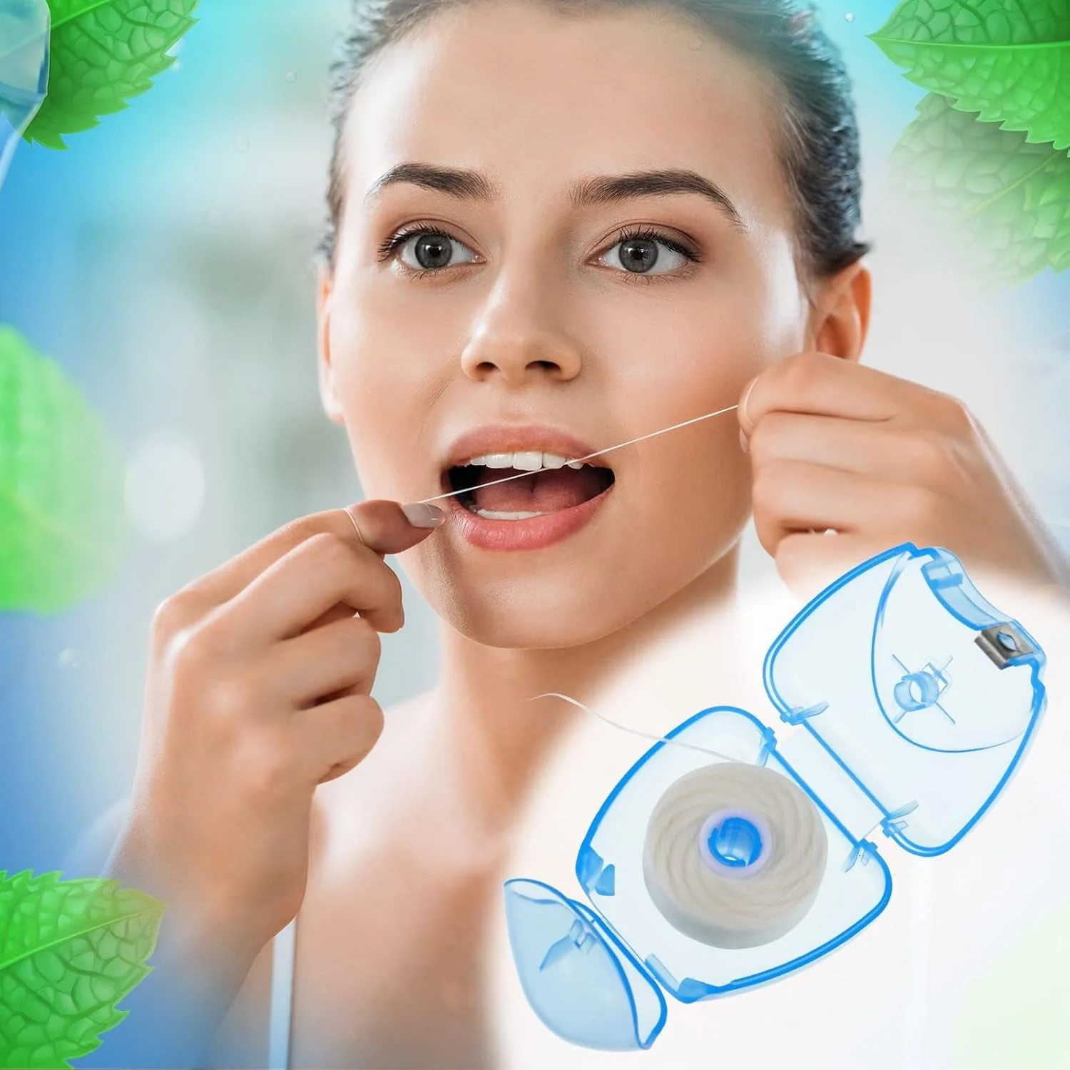 نخ دندان نالاکال، نخ دندان مسافرتی عمده، نخ دندان مینی، نخ دندان نعنایی موم دار برای بزرگسالان، خلال دندان یکبار مصرف، نخ دندان تک کیسه ای، هر کدام 50 متر (12 جعبه، رنگ تصادفی)