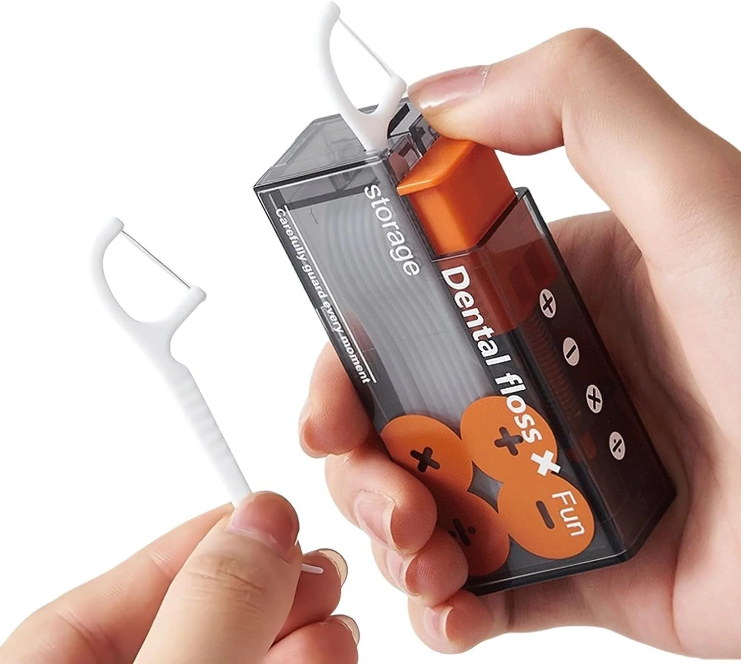 بسته 2 عددی نخ دندان اتوماتیک قابل حمل، نگهداری 10 نخ دندان در جعبه نخ دندان، سازمان دهنده نخ دندان قابل شارژ، قابل استفاده مجدد، دکمه فشاری برای بیرون انداختن، یکی در یک زمان، مناسب برای قرار ملاقات، مسافرت، کافه تریا، هتل ها
