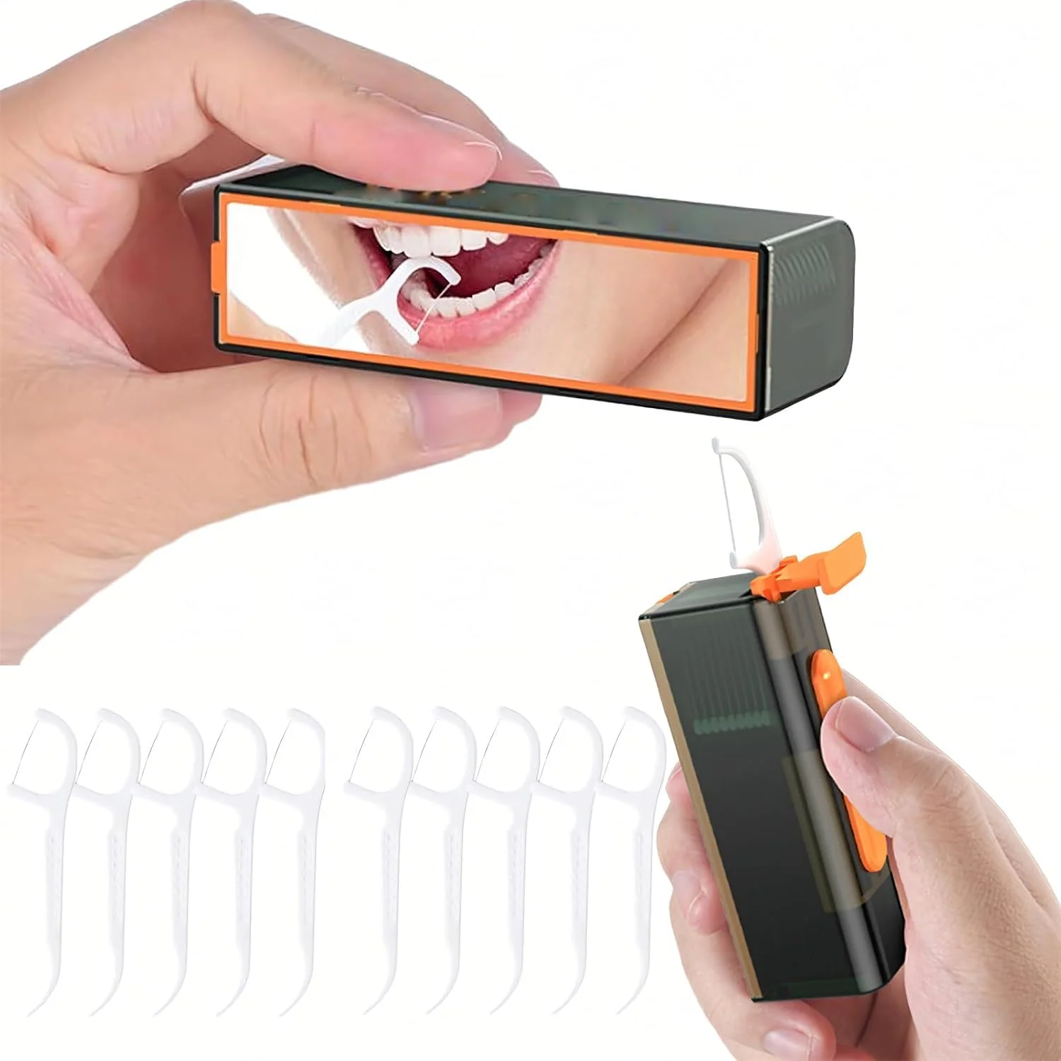 جا نخ دندان مسافرتی NALACAL با آینه، پخش کننده نخ دندان مسافرتی قابل حمل برای تمیز کردن دندان، لوازم ضروری مسافرتی، نگهدارنده نخ دندان برای شام، قرار ملاقات، مسافرت، مهمانی (10 عدد) جا نخ دندان مسافرتی NALACAL با آینه، پخش کننده نخ دندان مسافرتی قابل حمل برای تمیز کردن دندان، لوازم ضروری مسافرتی، نگهدارنده نخ دندان برای شام، قرار ملاقات، مسافرت، مهمانی (10 عدد)