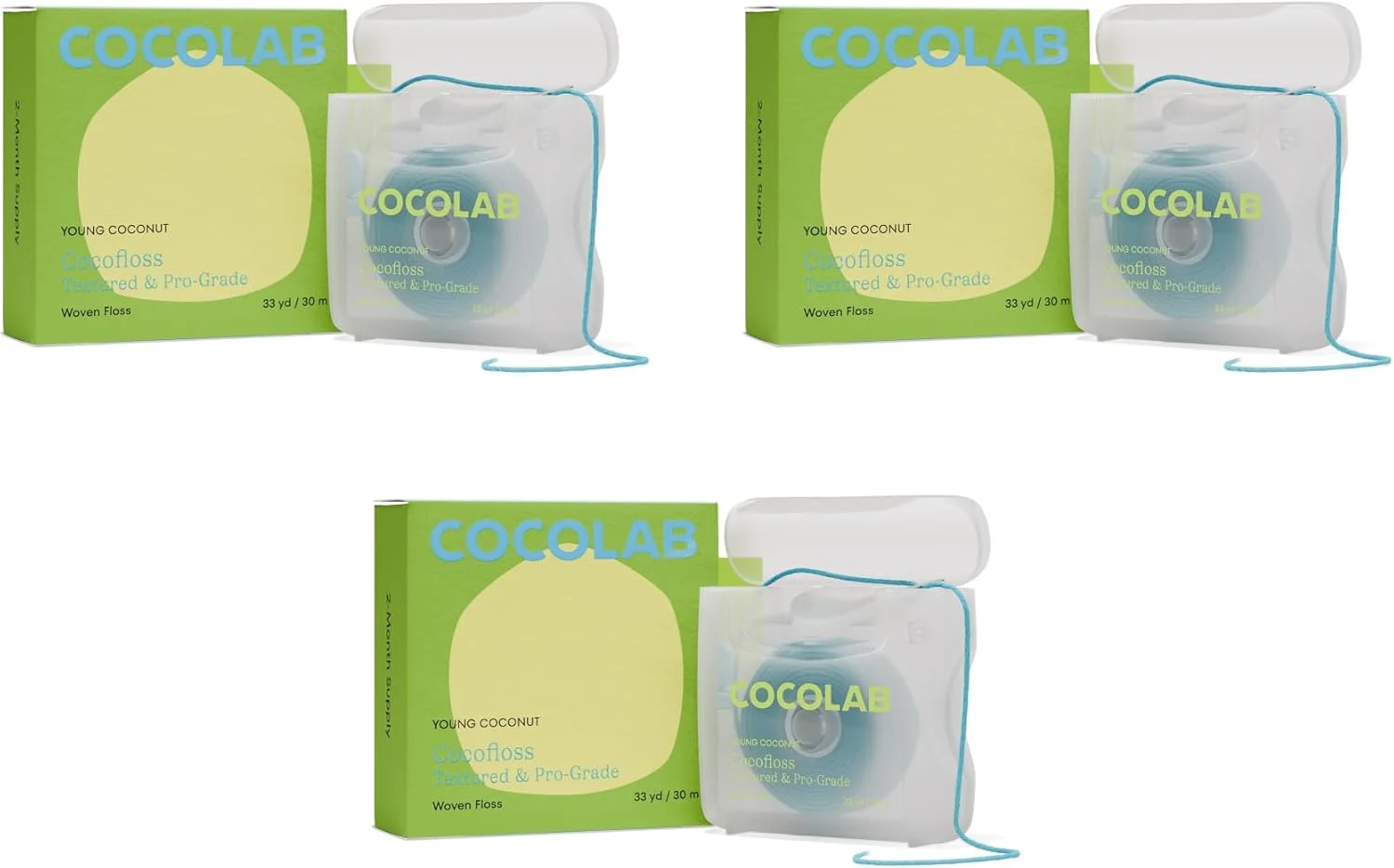 نخ دندان لوکس آغشته به روغن نارگیل کوکوفلوس | طراحی شده توسط دندانپزشک | وگان، بدون تست حیوانی و بدون گلوتن | مهمانی نخ دندان برای آقایان و بانوان | 3 عدد (30 متر) نخ دندان لوکس آغشته به روغن نارگیل کوکوفلوس | طراحی شده توسط دندانپزشک | وگان، بدون تست حیوانی و بدون گلوتن | مهمانی نخ دندان برای آقایان و بانوان | 3 عدد (30 متر)