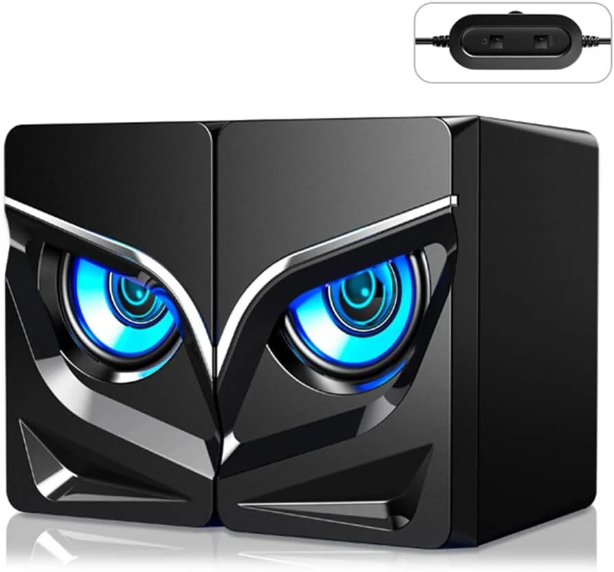 اسپیکر استریو صدای مینی USB 2.1 مدل Irovami V128، ساب ووفر کامپیوتر رومیزی، تقویت کننده فرکانس پایین خانگی برای تلفن و نوت بوک - نسخه استاندارد