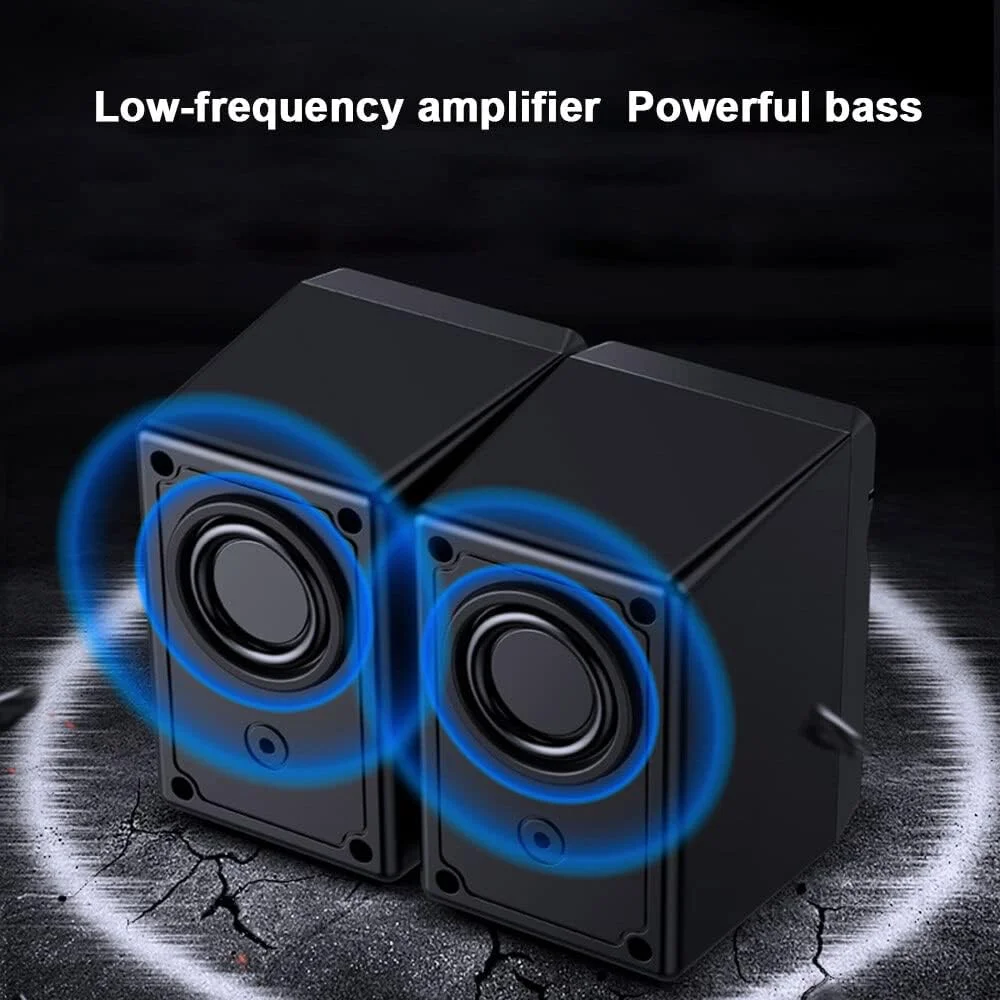 اسپیکر استریو صدای مینی USB 2.1 مدل Irovami V128، ساب ووفر کامپیوتر رومیزی، تقویت کننده فرکانس پایین خانگی برای تلفن و نوت بوک - نسخه استاندارد اسپیکر استریو صدای مینی USB 2.1 مدل Irovami V128، ساب ووفر کامپیوتر رومیزی، تقویت کننده فرکانس پایین خانگی برای تلفن و نوت بوک - نسخه استاندارد