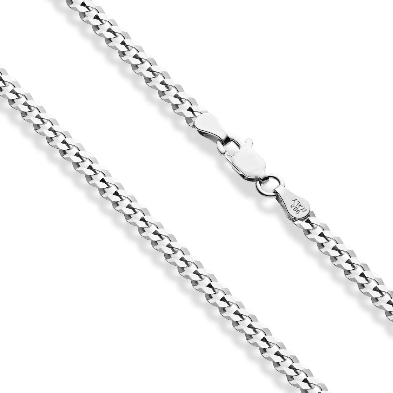 میابلا پابند زنجیری کوبایی ایتالیایی از جنس نقره استرلینگ 925 با برش الماسه 3.5 میلی متری زنانه، ساخت ایتالیا میابلا پابند زنجیری کوبایی ایتالیایی از جنس نقره استرلینگ 925 با برش الماسه 3.5 میلی متری زنانه، ساخت ایتالیا