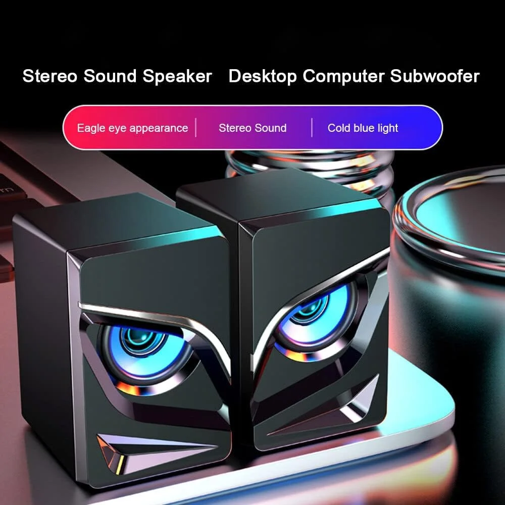 اسپیکر استریو صدای مینی USB 2.1 مدل Irovami V128، ساب ووفر کامپیوتر رومیزی، تقویت کننده فرکانس پایین خانگی برای تلفن و نوت بوک - نسخه استاندارد اسپیکر استریو صدای مینی USB 2.1 مدل Irovami V128، ساب ووفر کامپیوتر رومیزی، تقویت کننده فرکانس پایین خانگی برای تلفن و نوت بوک - نسخه استاندارد