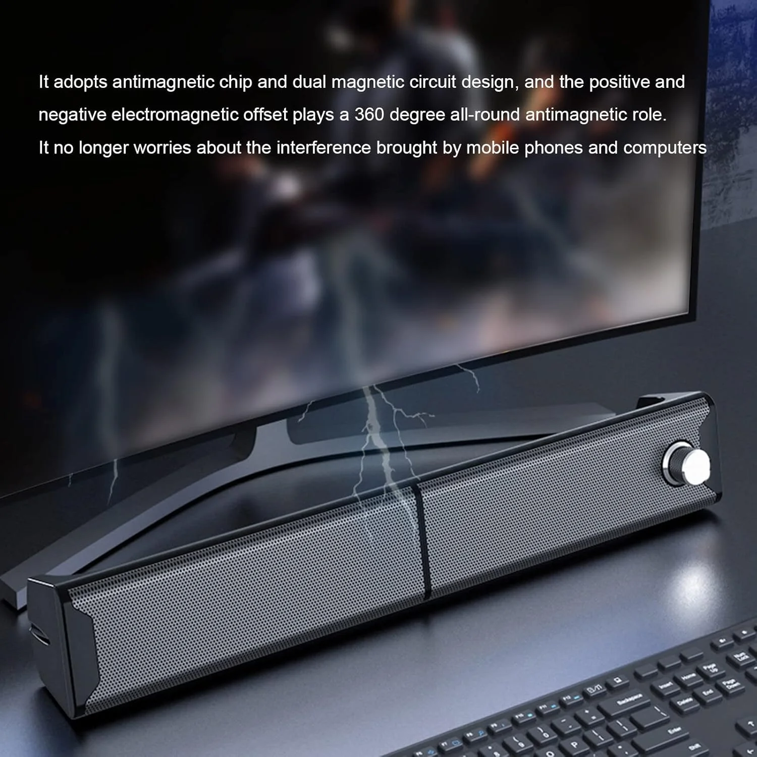 اسپیکر کامپیوتر Irovami A V-181 برای دسکتاپ، اسپیکر سیمی USB با صدای استریو، ورودی Aux، ساب ووفر خانگی، ساندبار جداشدنی با کنترل برای کامپیوتر، لپ تاپ، تلفن اسپیکر کامپیوتر Irovami A V-181 برای دسکتاپ، اسپیکر سیمی USB با صدای استریو، ورودی Aux، ساب ووفر خانگی، ساندبار جداشدنی با کنترل برای کامپیوتر، لپ تاپ، تلفن