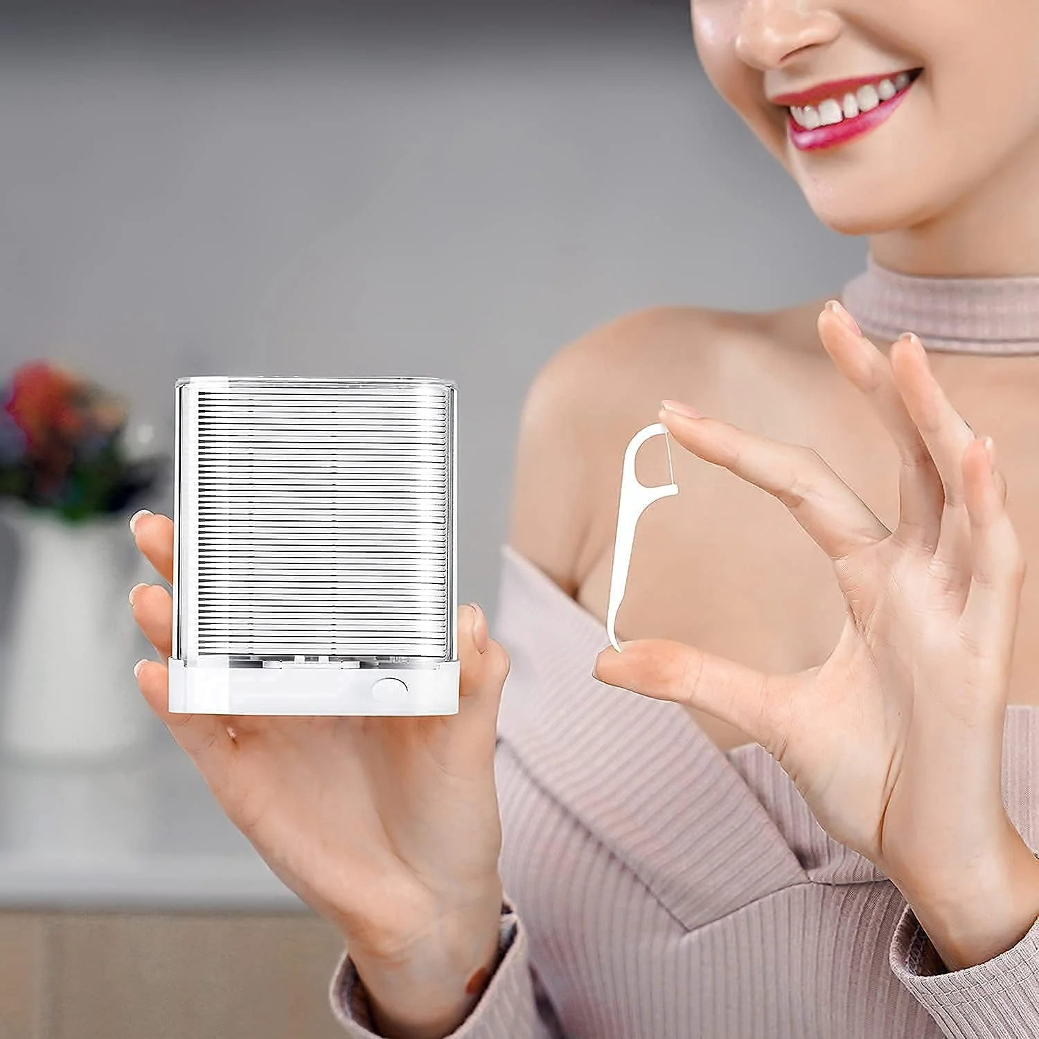 نخ دندان MAKINGTEC، جا نخ دندانی سفید رنگ، نخ دندان بزرگسال 88 عددی، بدون بو، نگهداری بهداشتی و مهر و موم شده، تمیز کننده بهداشتی تر دندان ها