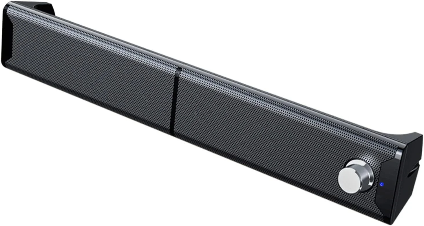 اسپیکرهای کامپیوتر ایرومی مدل V-181 برای دسکتاپ، اسپیکر سیمی USB با صدای استریو، ورودی Aux، ساب ووفر خانگی، ساندبار جداشدنی با کنترل برای کامپیوتر، لپ تاپ و تلفن