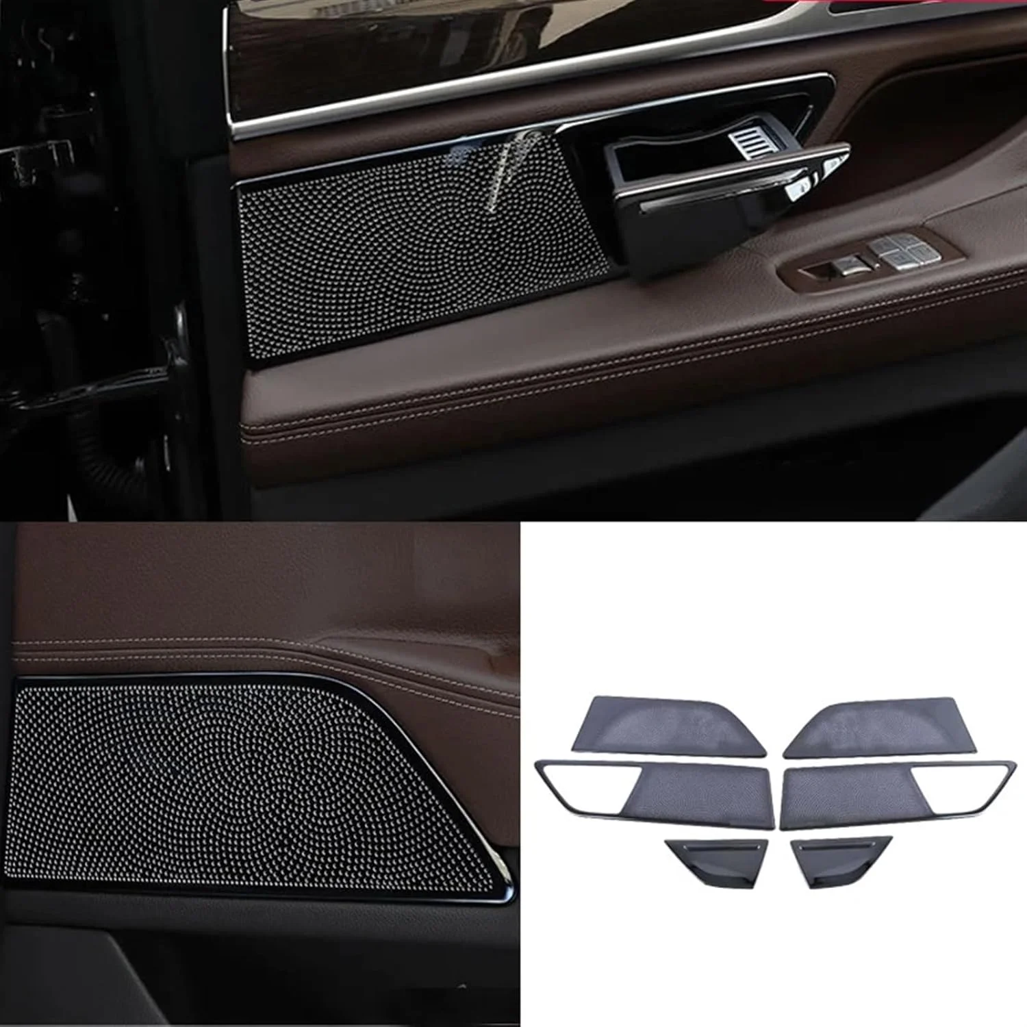 تزئینات روکش بلندگوی درب بلندگوی صوتی خودرو KUVISA، برای BMW، سری 7 G11 G12 لوازم جانبی خودکار داخلی محافظ پوشش بلندگوی خودرو (مشکی) تزئینات روکش بلندگوی درب بلندگوی صوتی خودرو KUVISA، برای BMW، سری 7 G11 G12 لوازم جانبی خودکار داخلی محافظ پوشش بلندگوی خودرو (مشکی)