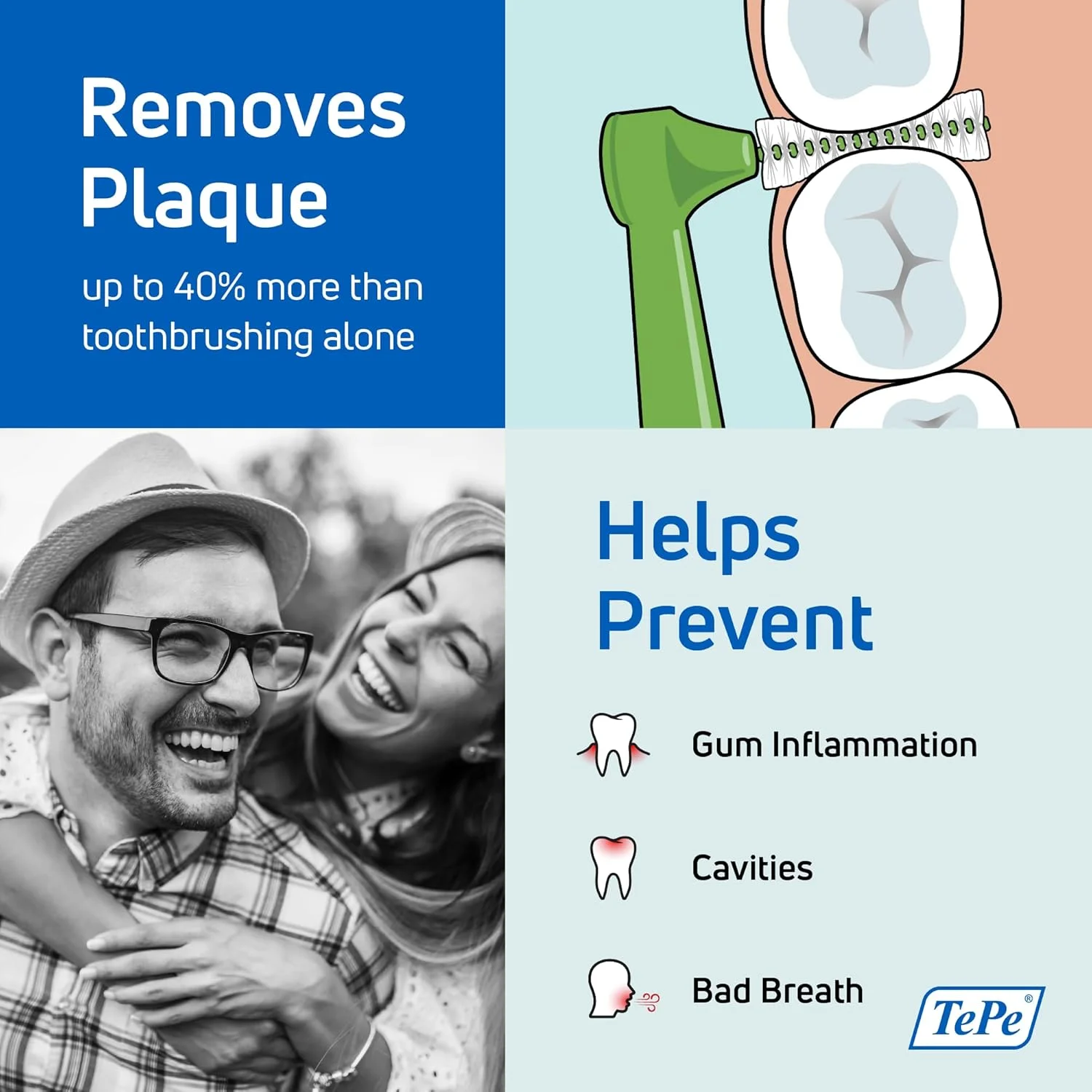 برس های بین دندانی زاویه دار آبی TePe (0.6 میلی متر - سایز 3) 1 بسته 6 عددی