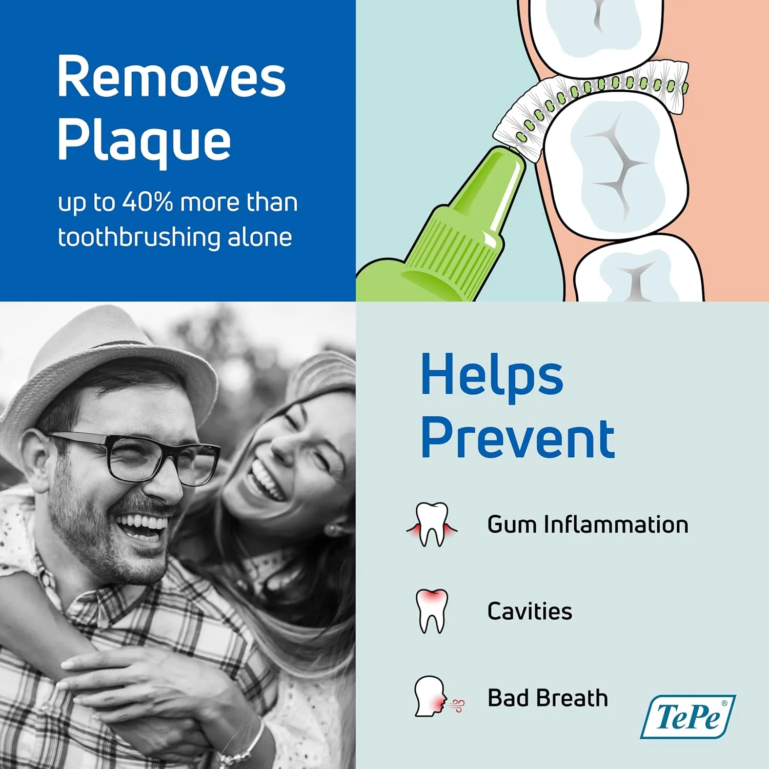 برس بین دندانی TePe، فوق العاده نرم، قرمز، 0.5 میلی متر/ISO 2، 8 عدد، تمیز کننده موثر بین دندان ها، از بین برنده پلاک و نخ دندان برای فضاهای باریک