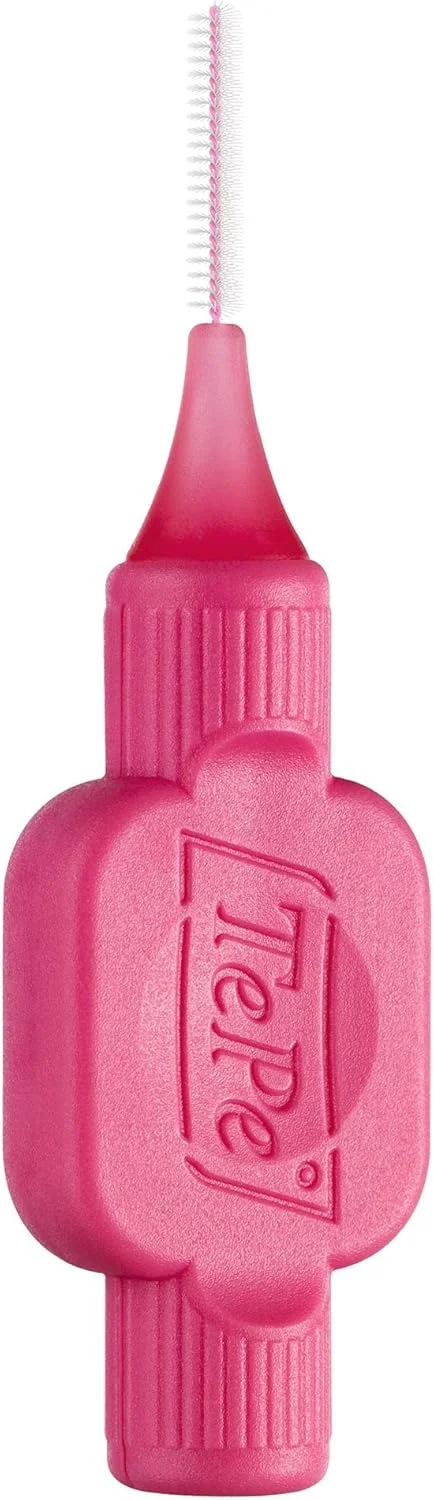 برس بین دندانی TePe، اورجینال، صورتی، 0.4 میلی متر/ISO 0، 20 عدد، حذف پلاک، تمیز کردن موثر بین دندان ها، نخ دندان، برای فضاهای باریک