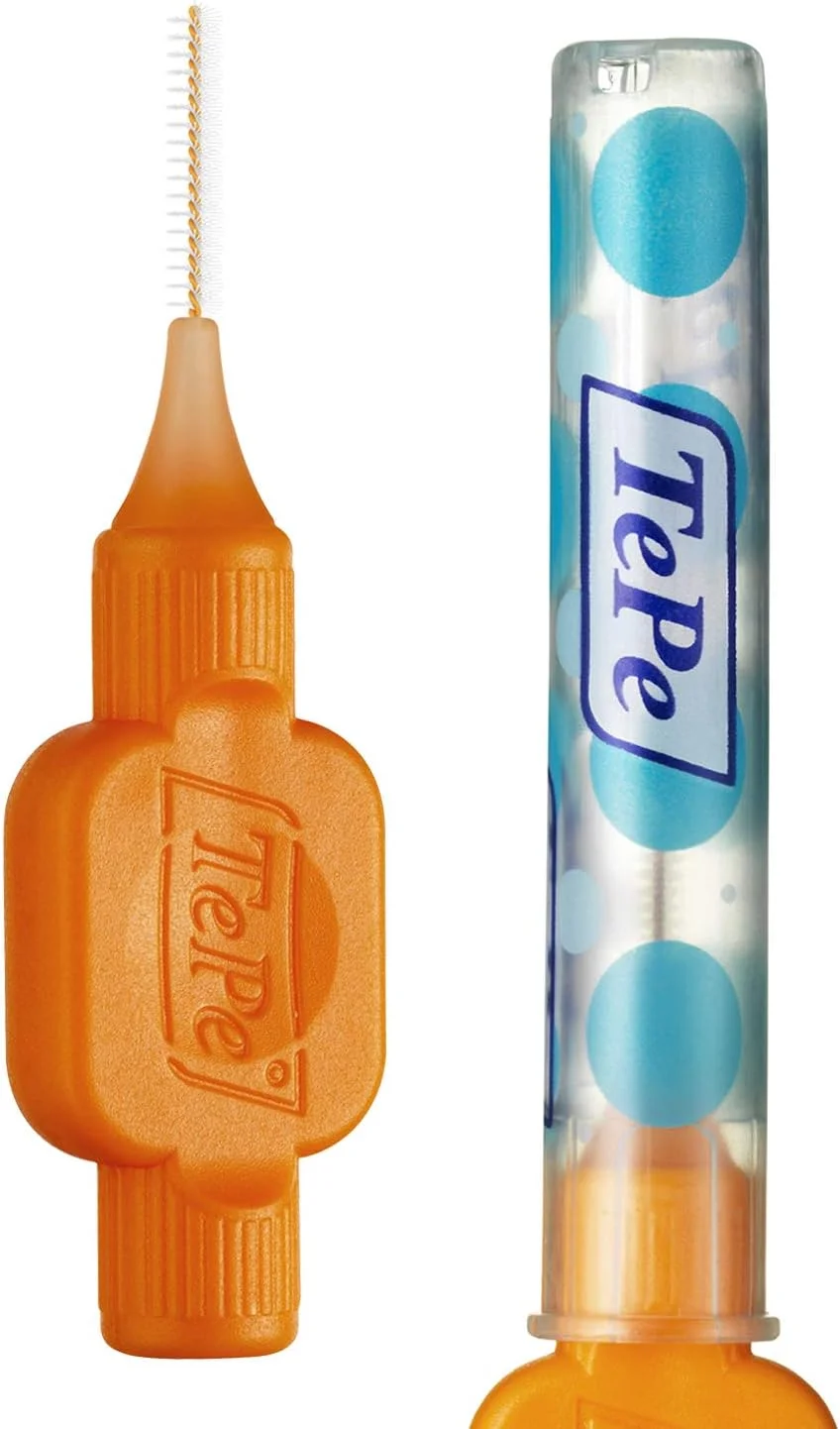 مسواک بین دندانی TePe، نخ دندان دهانی - & سایزها (1 بسته (8 برس)، 0.45 میلی متر نارنجی) مسواک بین دندانی TePe، نخ دندان دهانی - & سایزها (1 بسته (8 برس)، 0.45 میلی متر نارنجی)