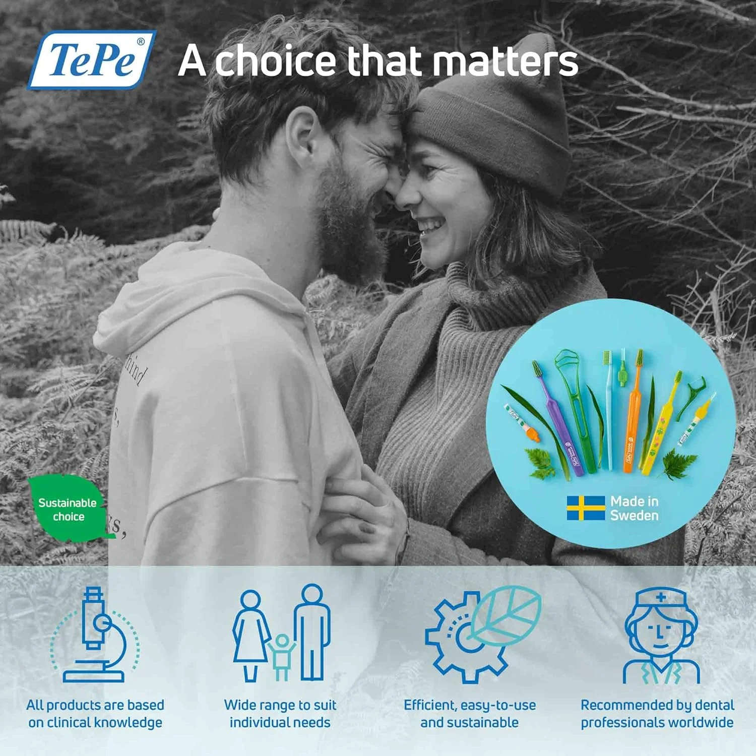 نخ دندان TePe، نخ دندان موم دار با طعم نعناع، نخ دندان قوی و منبسط شونده، بدون مواد شیمیایی PFAS، 40 متر