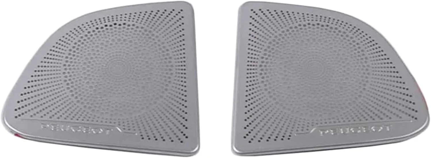 کاور محافظ بلندگوی خودرو کوویسا مناسب برای پژو 2008 مدل های 2020 2021 2022، لوازم جانبی خودرو، قاب تزئینی بلندگوی سقف ستون جلو (نقره ای مات-01)