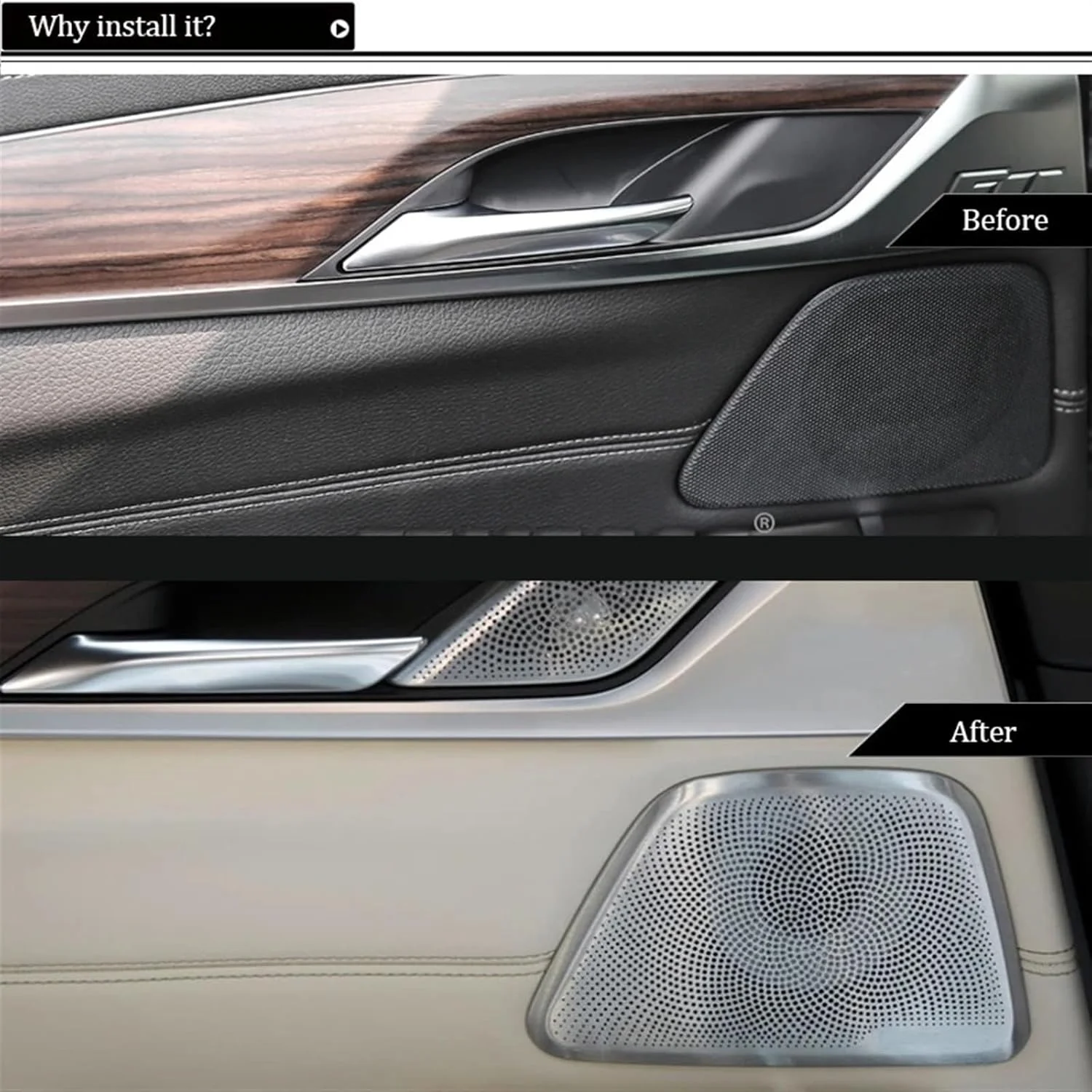 کاور بلندگوی خودرو کوویزا مناسب برای بی ام و سری 6 GT مدل 2018-2022، تریم خروجی تهویه مطبوع استریو بلندگوی درب، لوازم جانبی داخلی، محافظ کاور بلندگوی خودرو (خروجی هوای جلو) کاور بلندگوی خودرو کوویزا مناسب برای بی ام و سری 6 GT مدل 2018-2022، تریم خروجی تهویه مطبوع استریو بلندگوی درب، لوازم جانبی داخلی، محافظ کاور بلندگوی خودرو (خروجی هوای جلو)