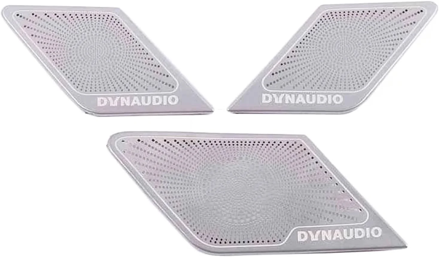 KUVISA برای VW، برای گلف، Mk7 7.5 2013-2020 استیل ضد زنگ پانل درب خودرو پد بلندگو پوشش قاب تزئینی لوازم جانبی محافظ پوشش بلندگوی خودرو (نقره ای-01)