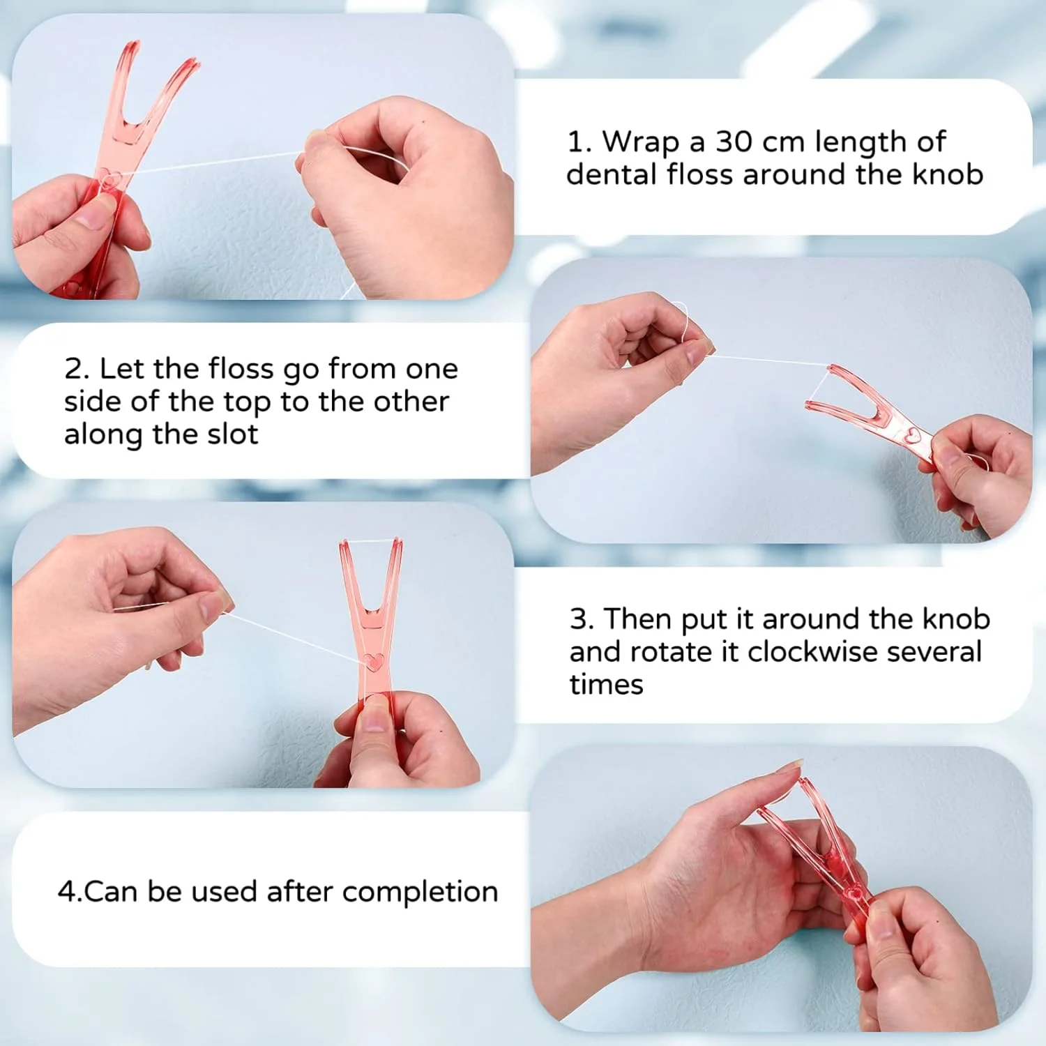 نگهدارنده نخ دندان HEALIFTY، دو عدد، نگهدارنده نخ دندان با سیم پیچ داخلی، قفسه تعویض نخ دندان سیمی تخت (صورتی + آبی) نگهدارنده نخ دندان HEALIFTY، دو عدد، نگهدارنده نخ دندان با سیم پیچ داخلی، قفسه تعویض نخ دندان سیمی تخت (صورتی + آبی)